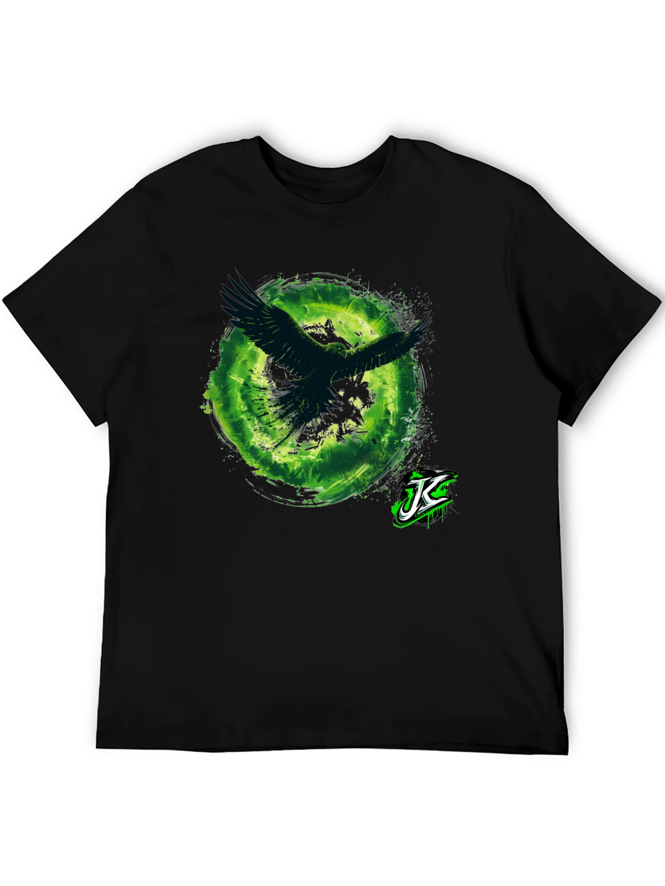 Black Raven Vortex Graphic T-Shirt - Men's Black Tee view 5