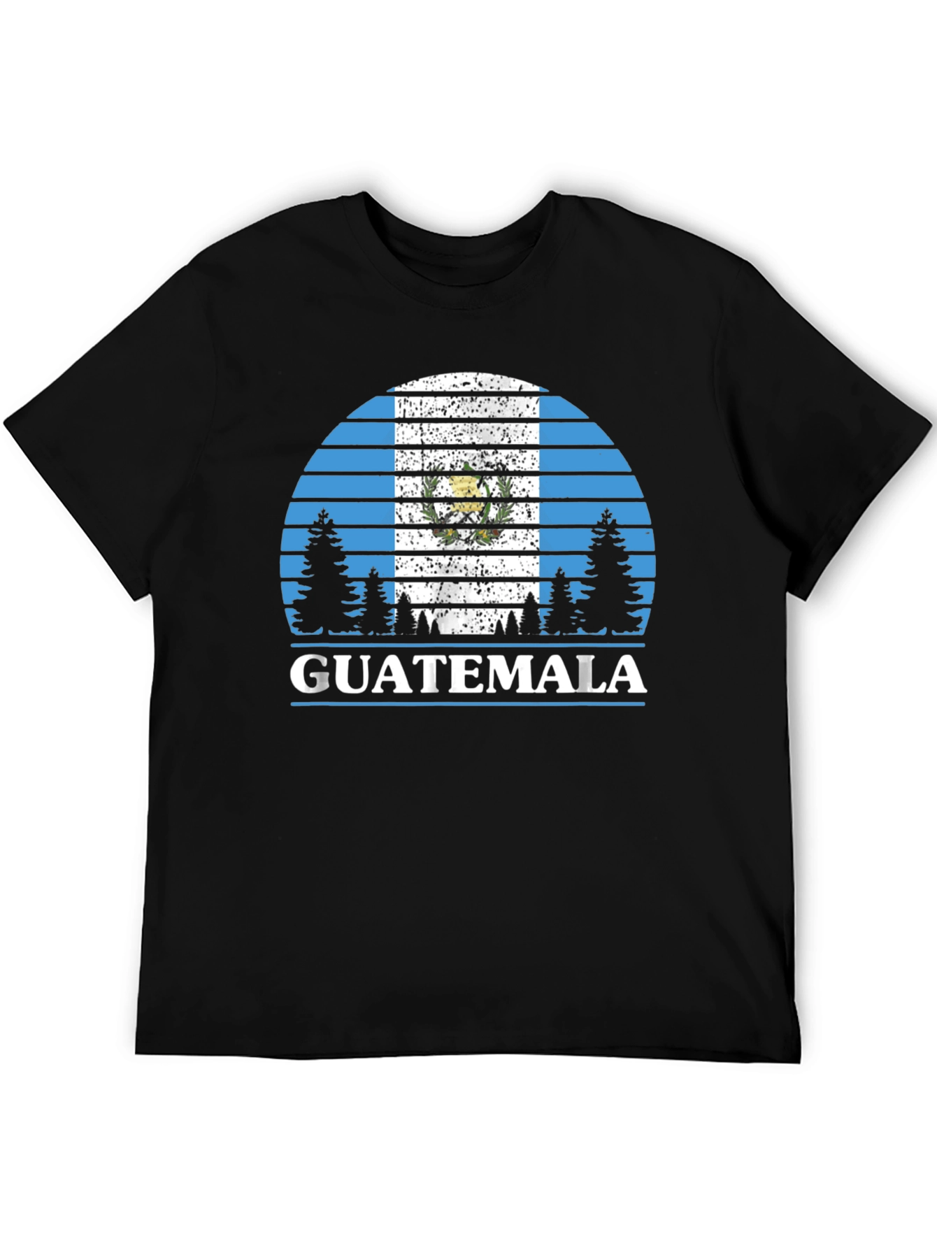 Black Guatemala Flag T-Shirt - Outdoor Design view 5