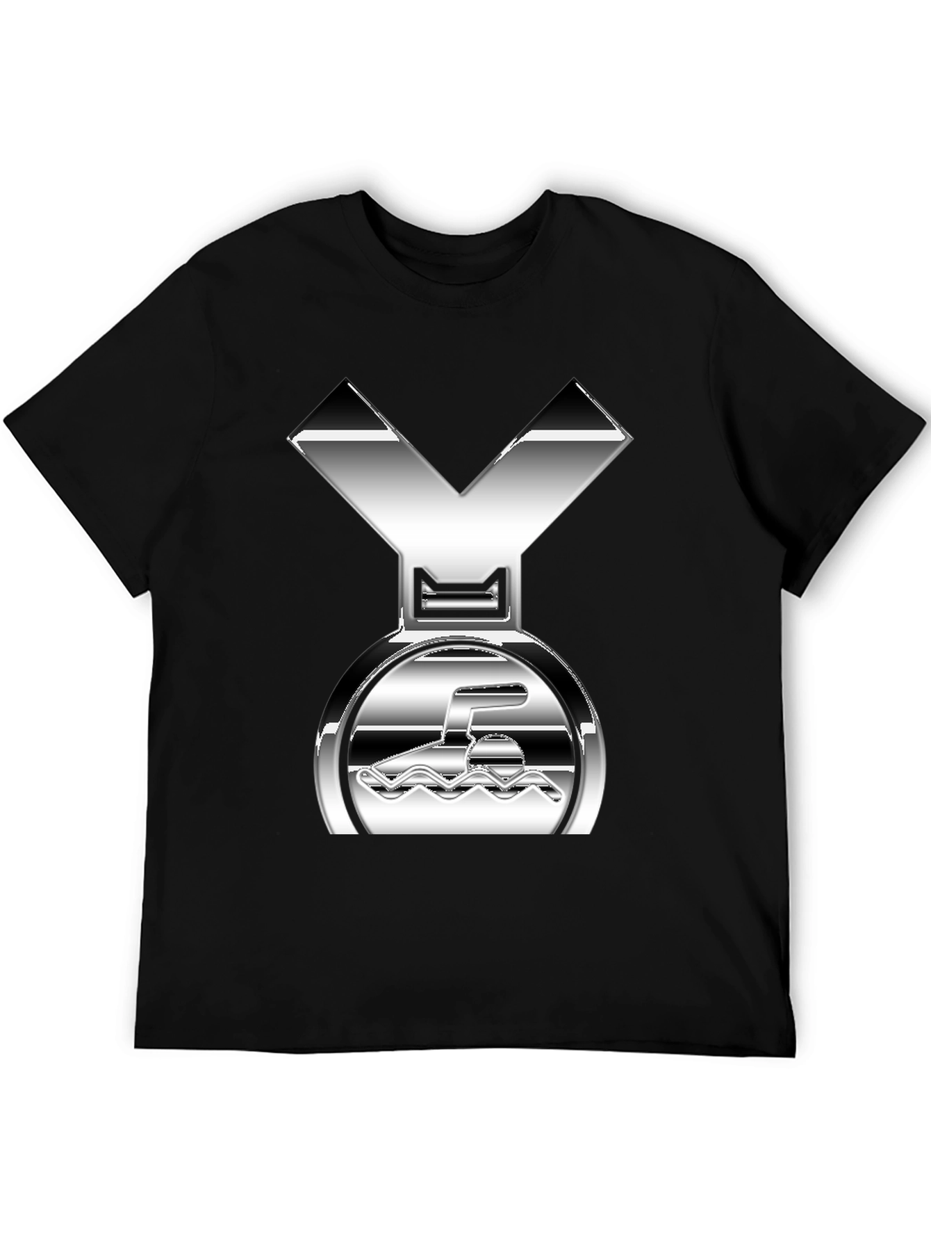 Swimming Medal Graphic Tee - Silver Design - 5