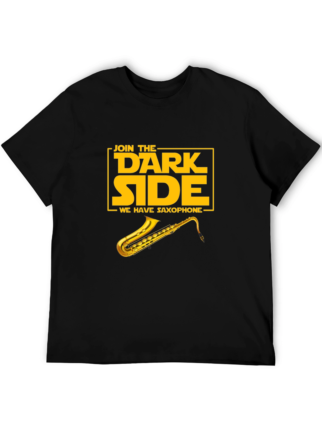 Black Join the Dark Side Saxophone Graphic T-Shirt view 5