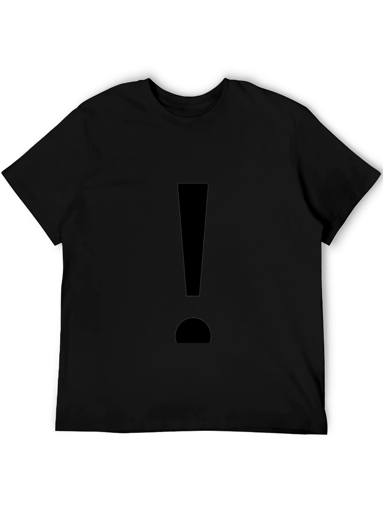 Black Exclamation Mark Graphic T-Shirt - Black view 5