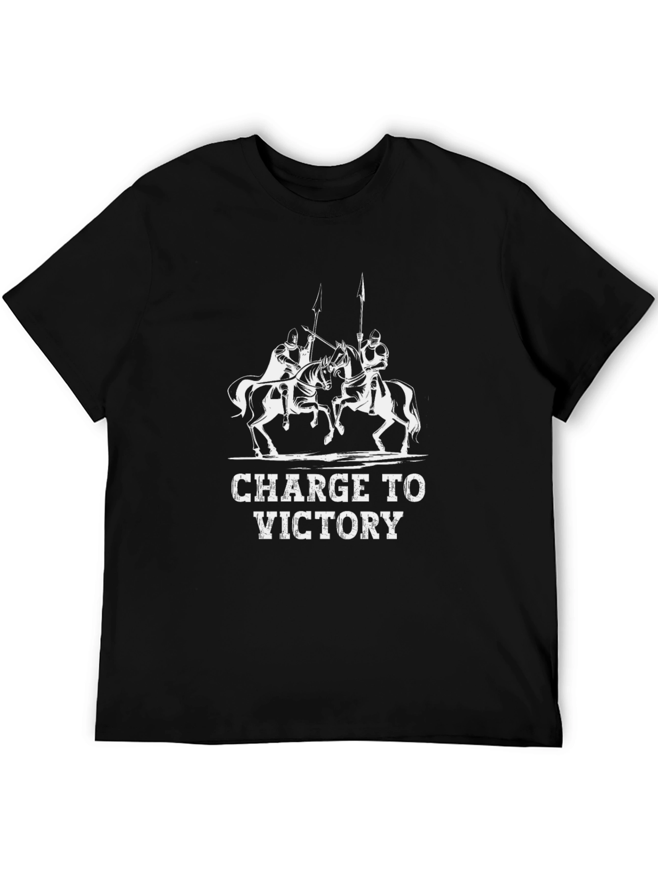 Black Charge to Victory Knight Graphic T-Shirt view 5