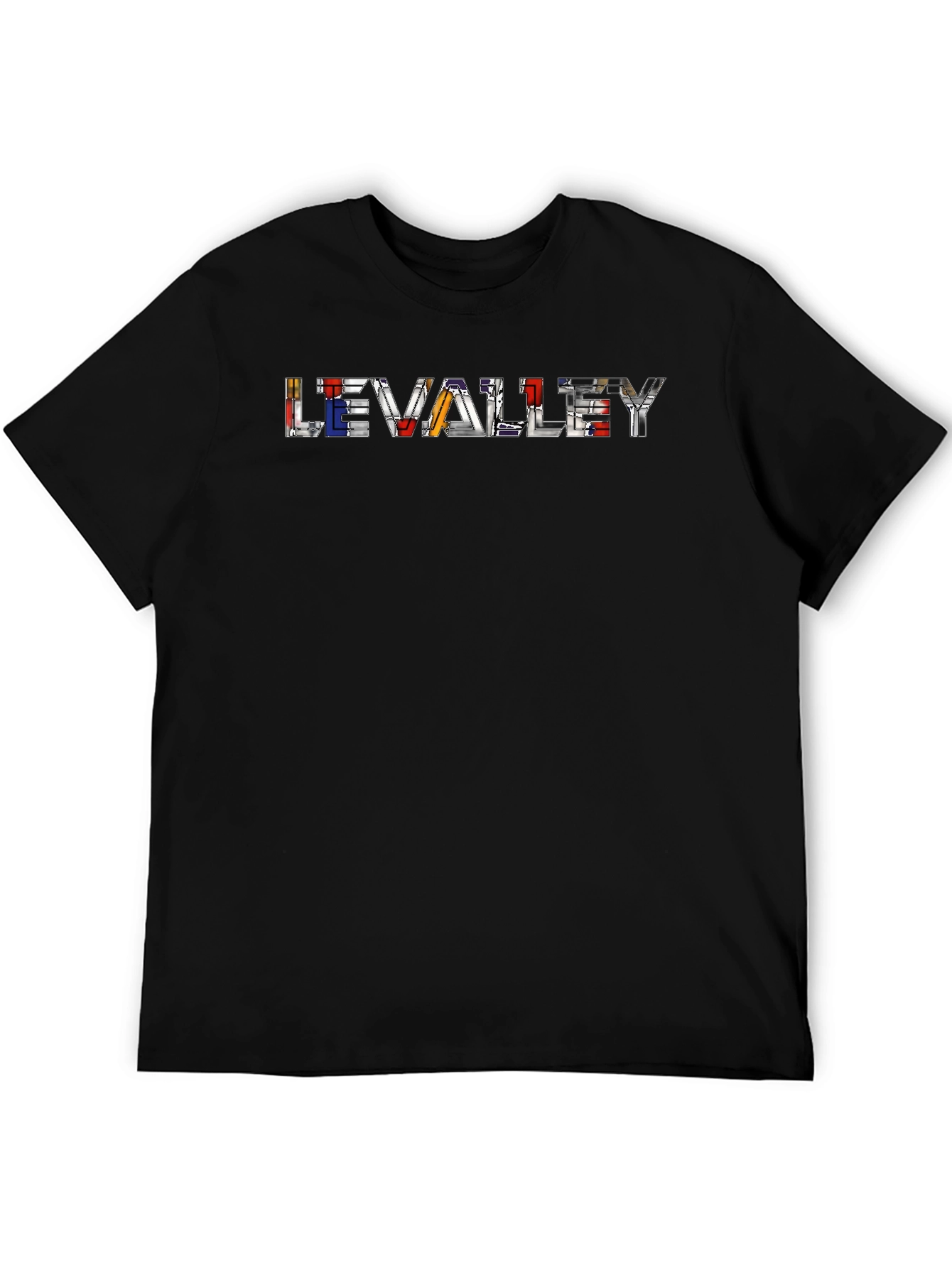 Black Levalley Graphic Print Black Tee view 5