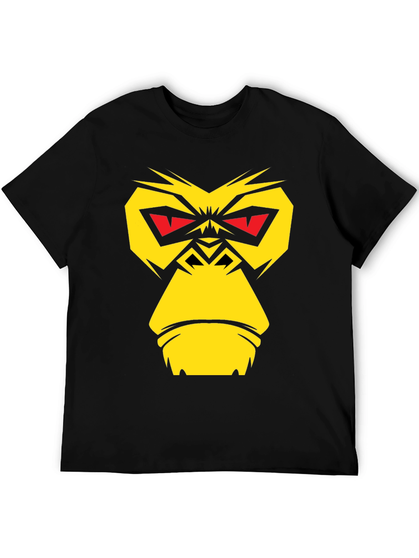 Black Bold Gorilla Graphic Tee - Black Cotton Blend view 5