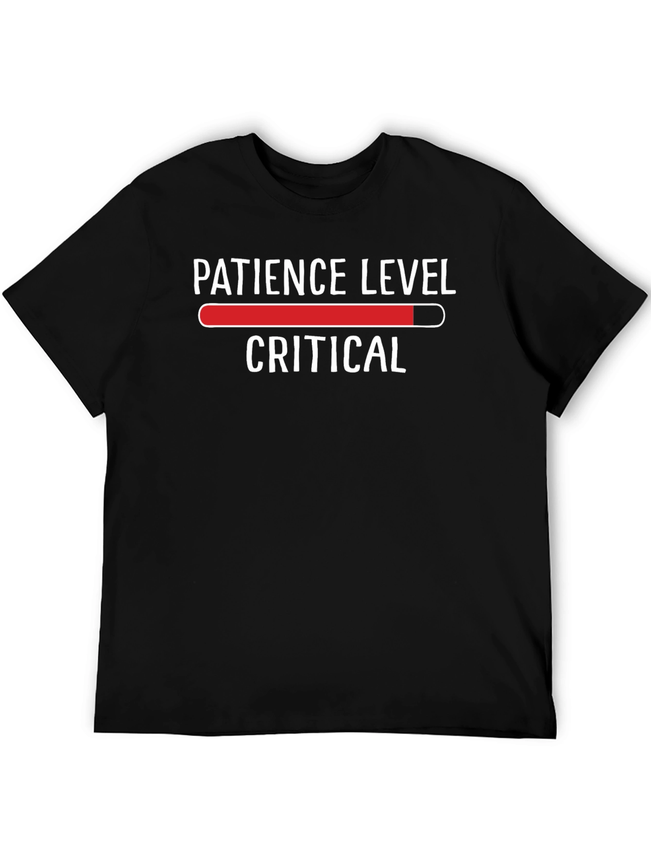Black Patience Level Critical Graphic Tee view 5