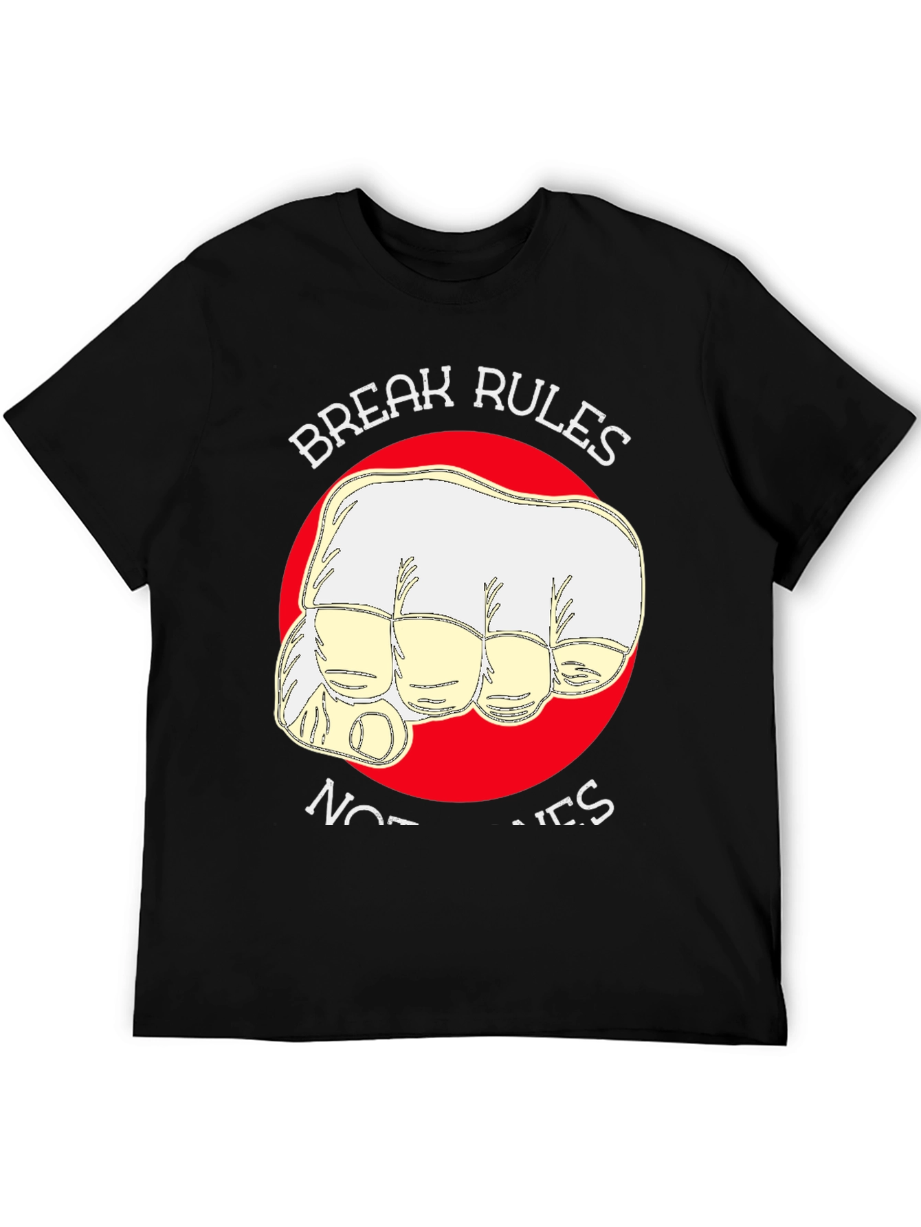 Black Break Rules, Not Hearts T-Shirt view 5