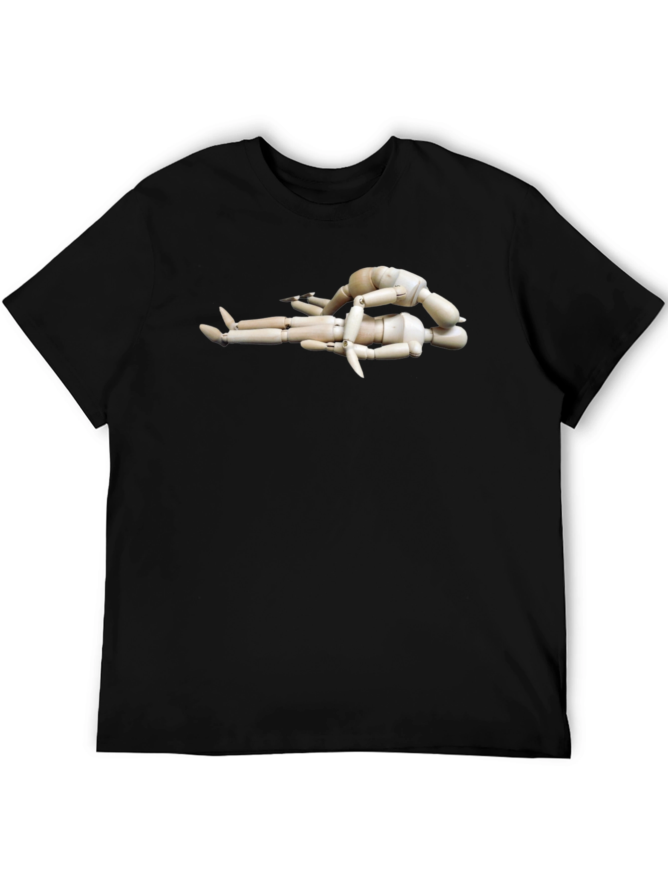 Black Artistic Wooden Mannequin T-Shirt view 5