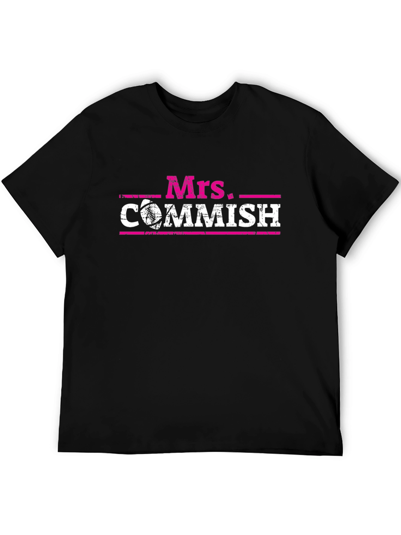Black Mrs. Commish Football T-Shirt view 5