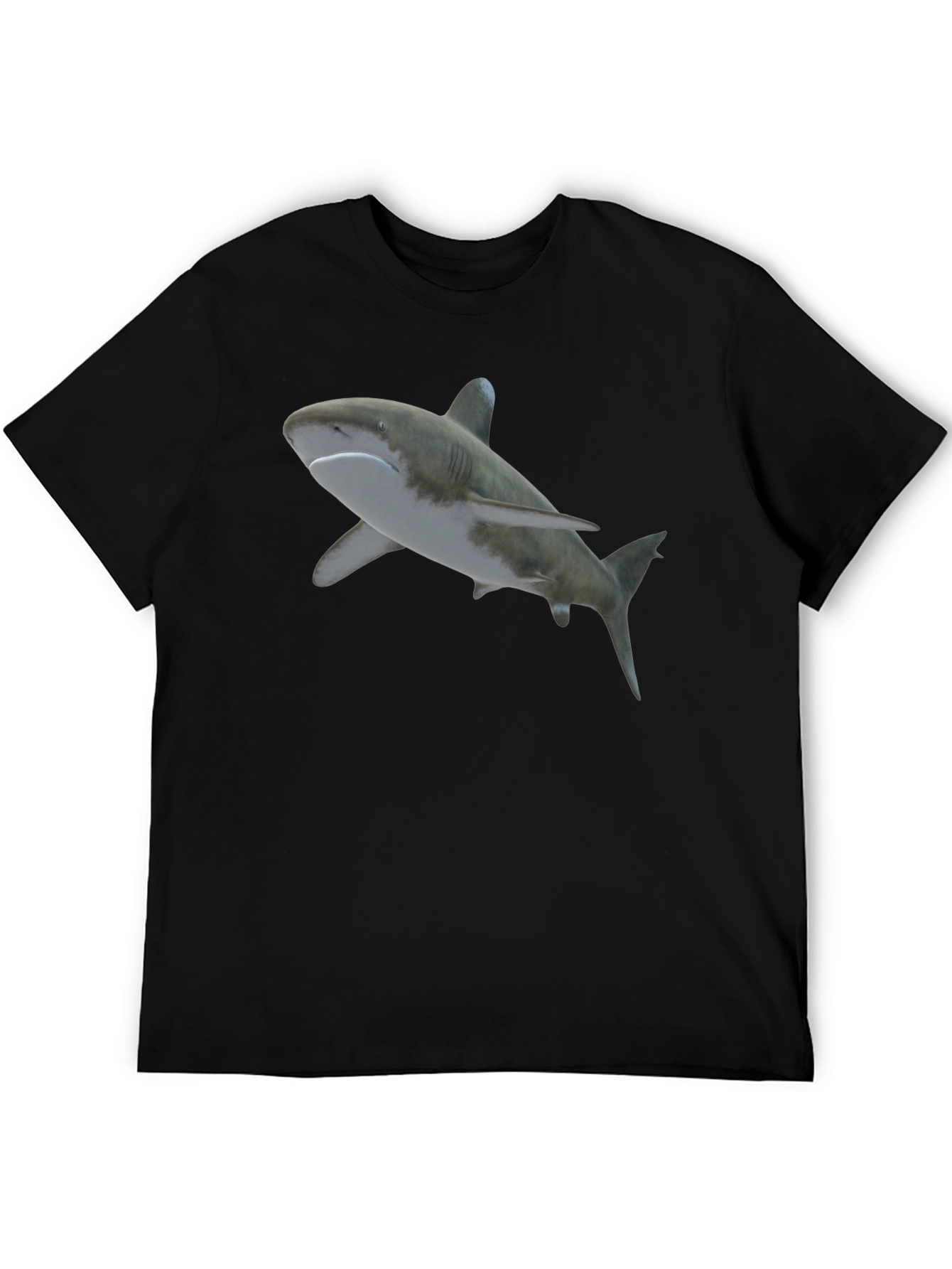 Black Shark Graphic Tee - Men's Black T-Shirt view 5