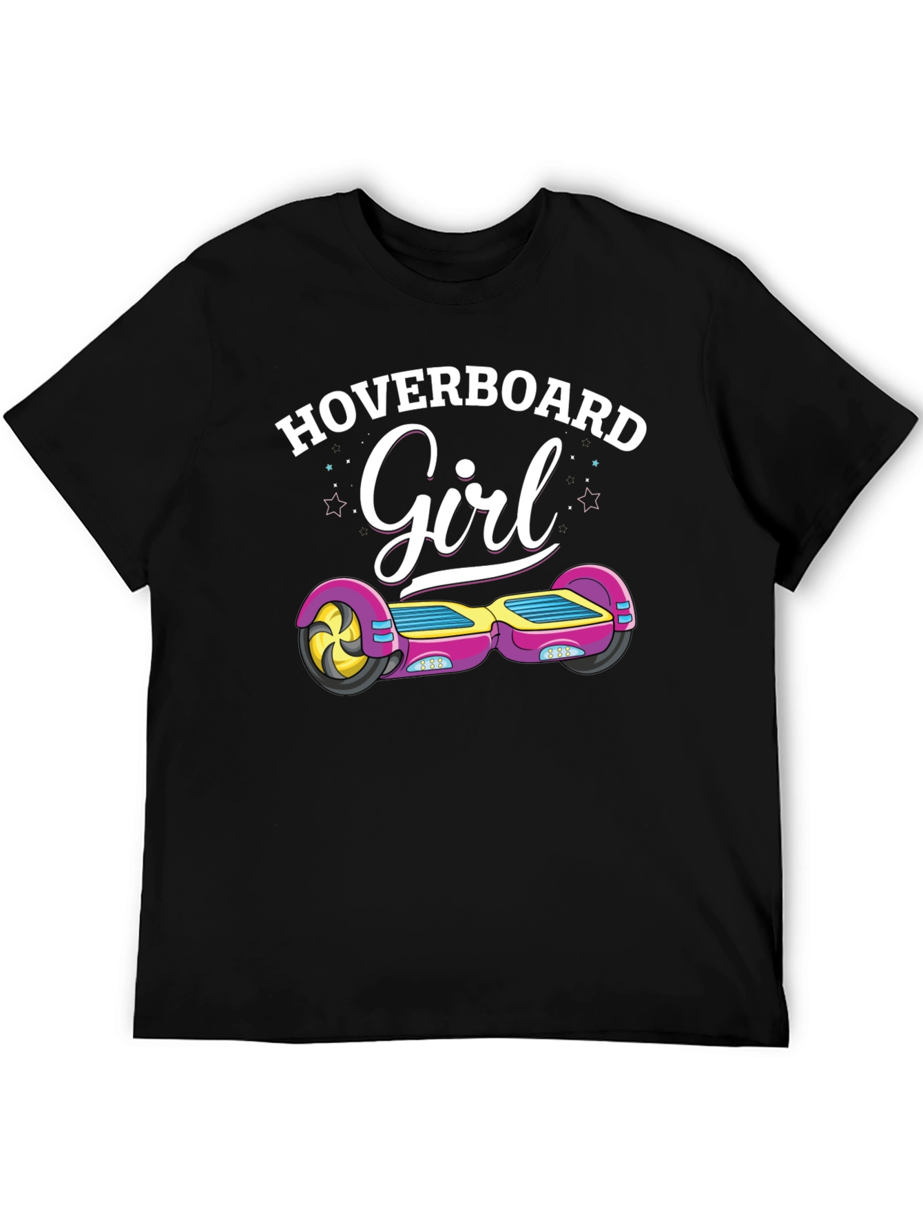 Black Hoverboard Girl T-Shirt view 5