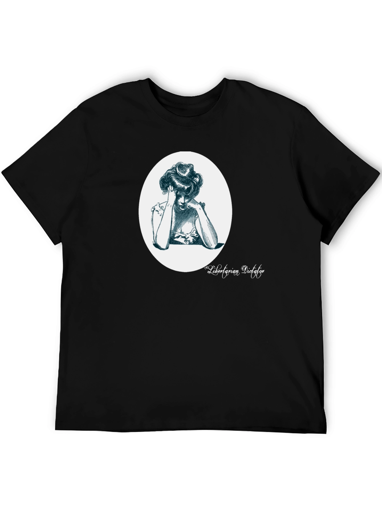 Black Libertarian Dictator Graphic T-Shirt view 5