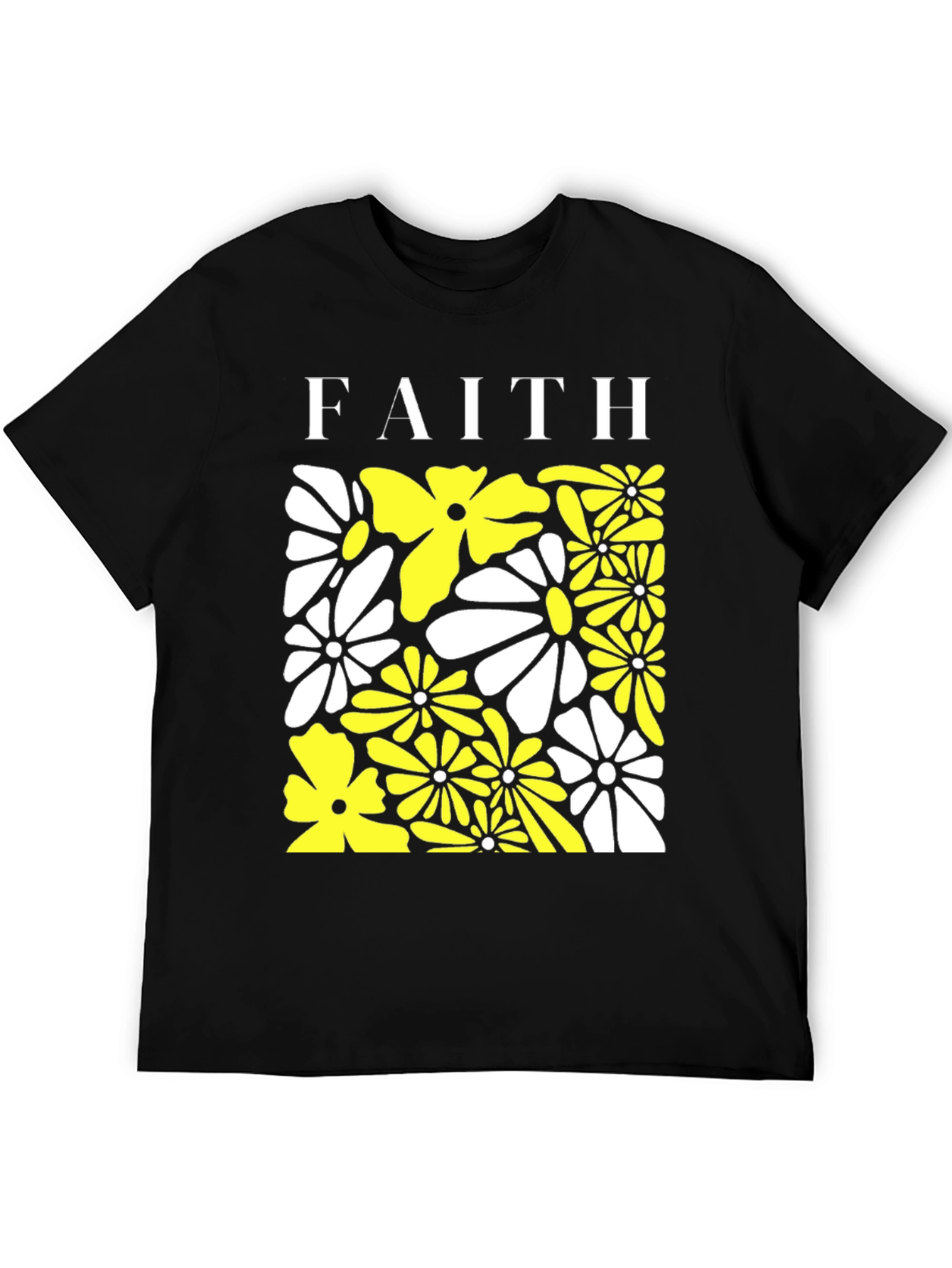 Black Faith Floral Graphic Tee view 5