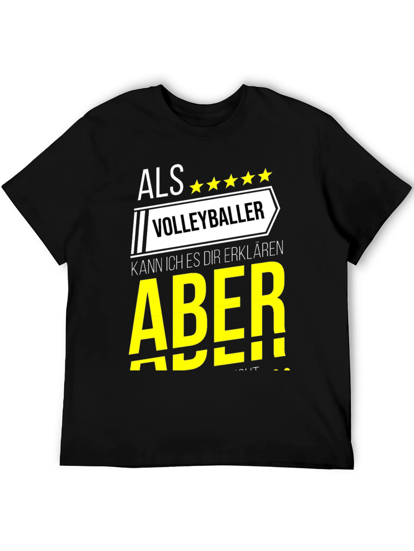 Black Volleyball Player T-Shirt - Als Volleyballer - Funny Sports Tee view 5