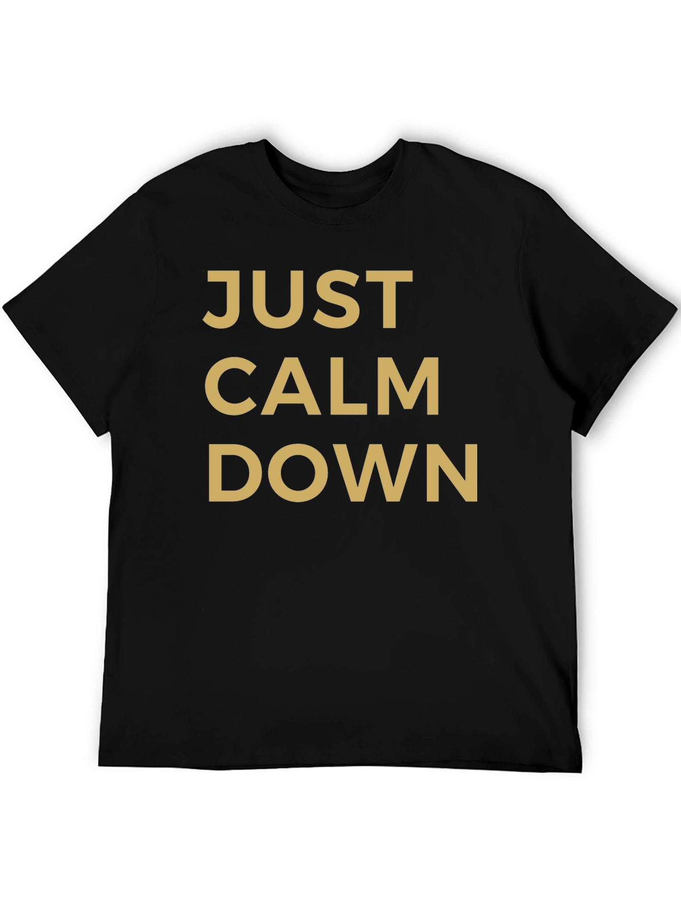 Black Just Calm Down Graphic Tee - Mens view 5