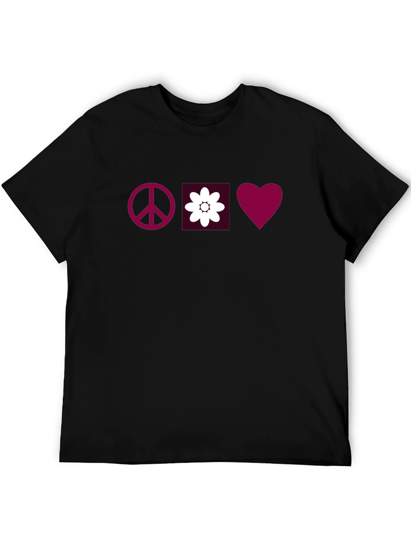 Black Peace, Love & Flowers Graphic Tee view 5