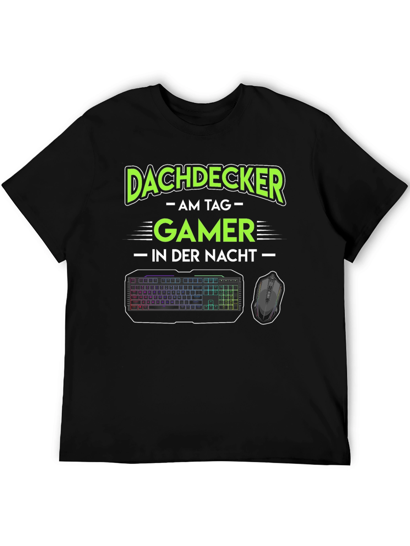 Black Dachdecker Gamer Black T-Shirt view 5
