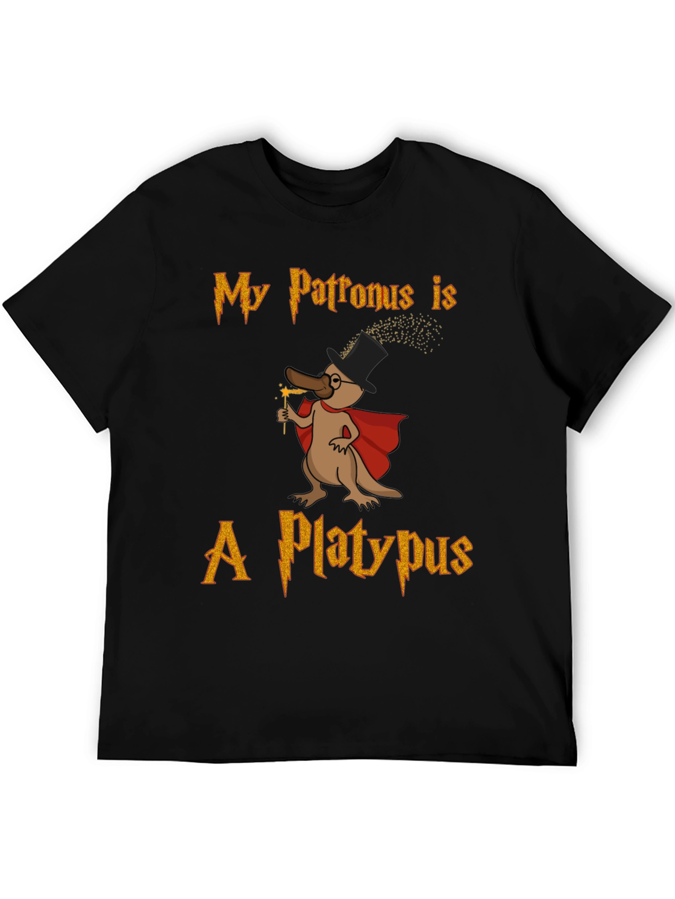 Black My Patronus is A Platypus T-Shirt view 5