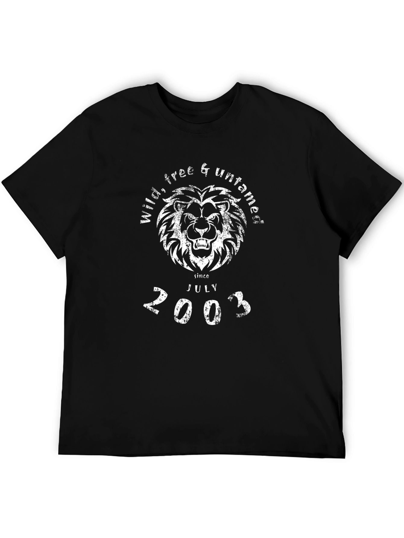 Black Wild, Free & Untamed Black Lion T-Shirt view 5