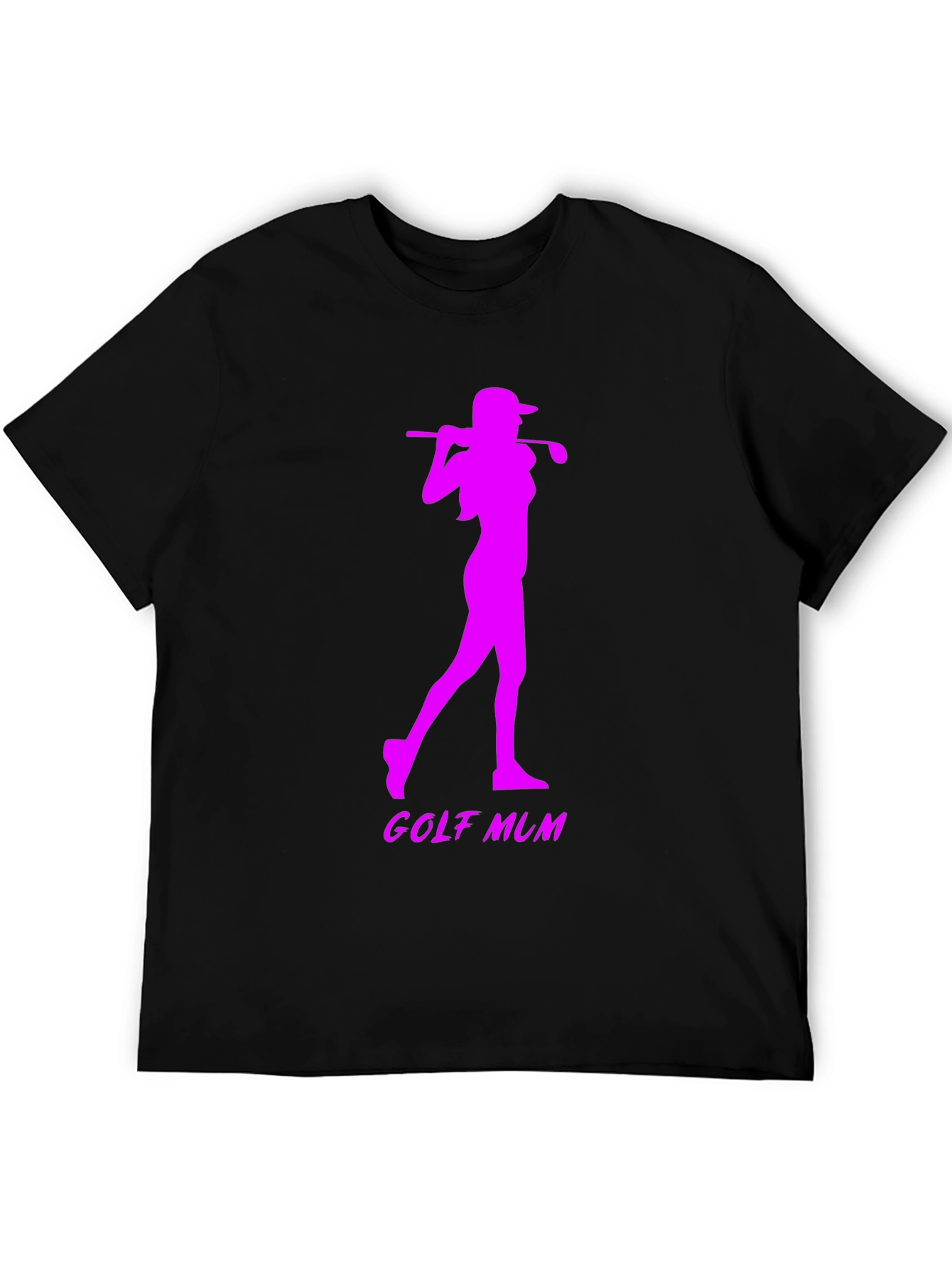 Black Golf Mum Black T-Shirt view 5