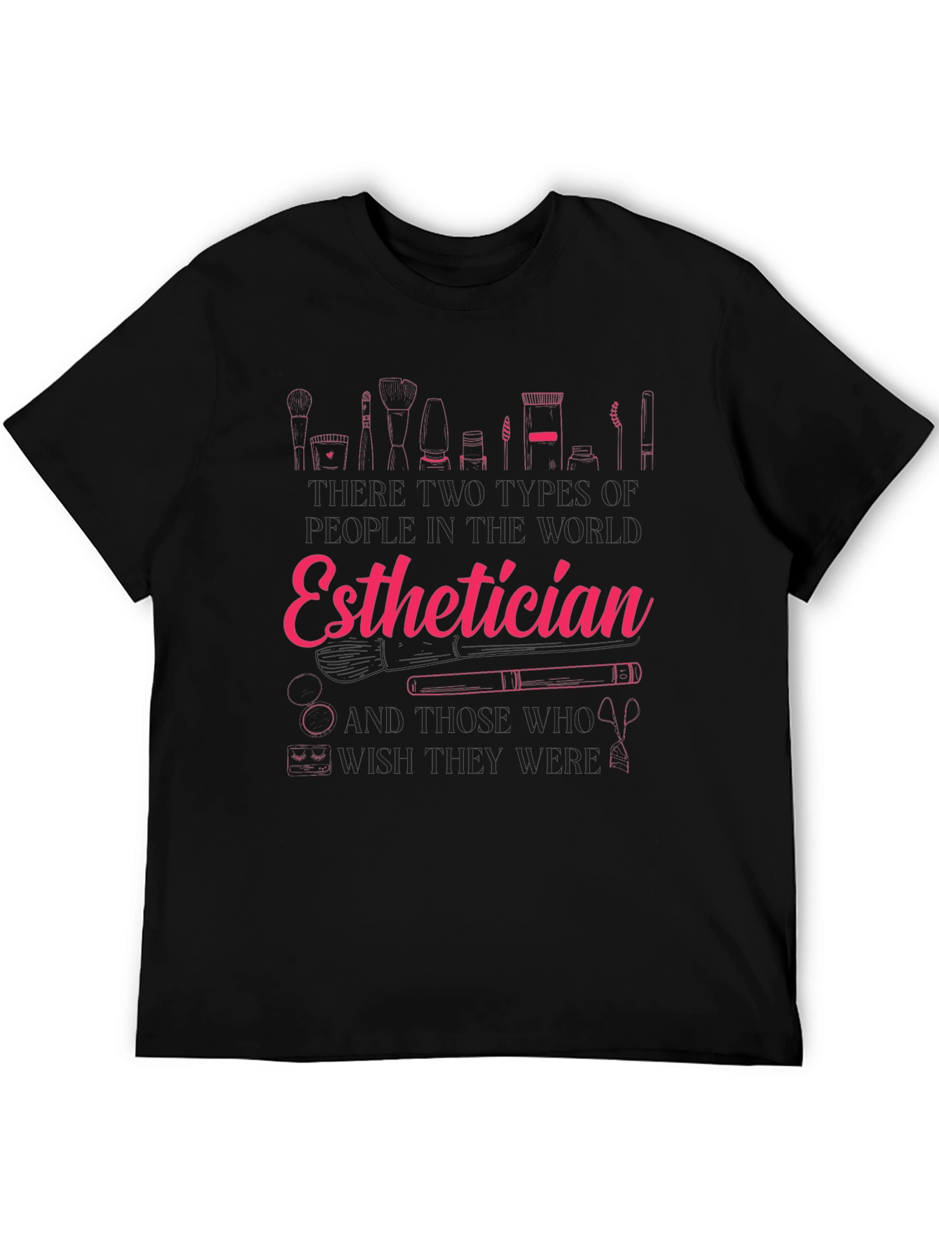 Black Esthetician T-Shirt:  Beauty Expert Apparel view 5