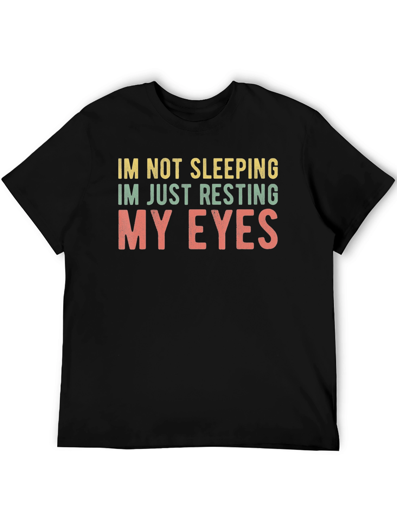 Black Resting My Eyes T-Shirt view 5