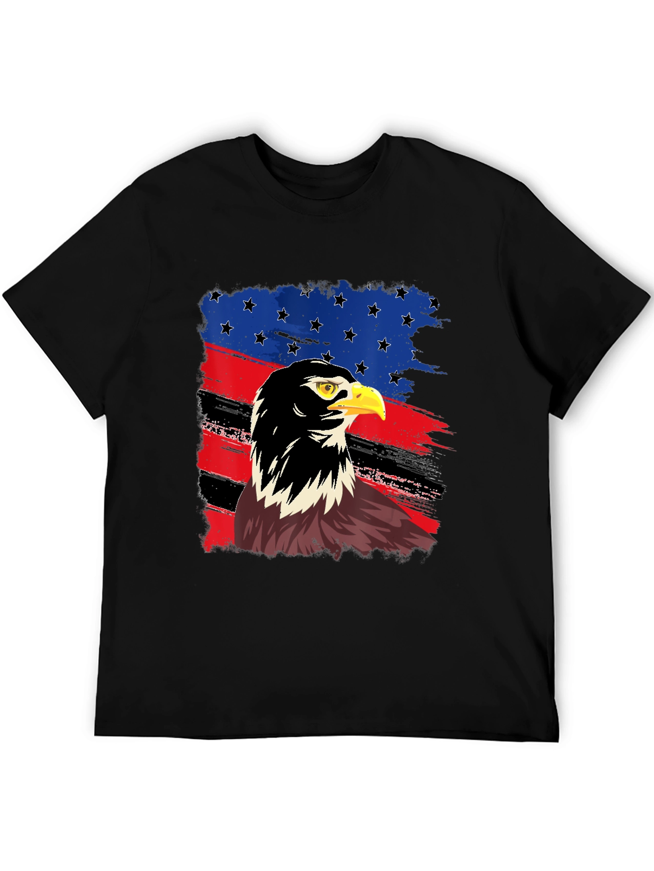 Black American Eagle Flag Graphic T-Shirt view 5