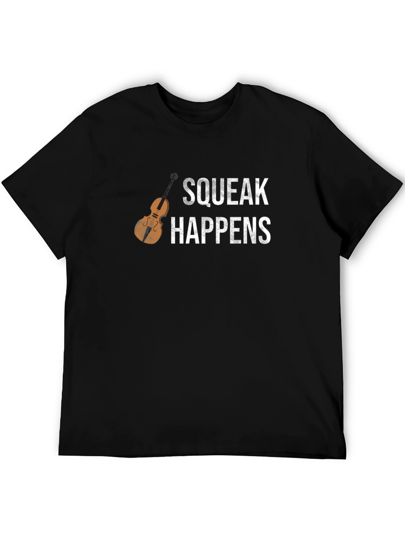 Black Squeak Happens Funny Musician T-Shirt view 5