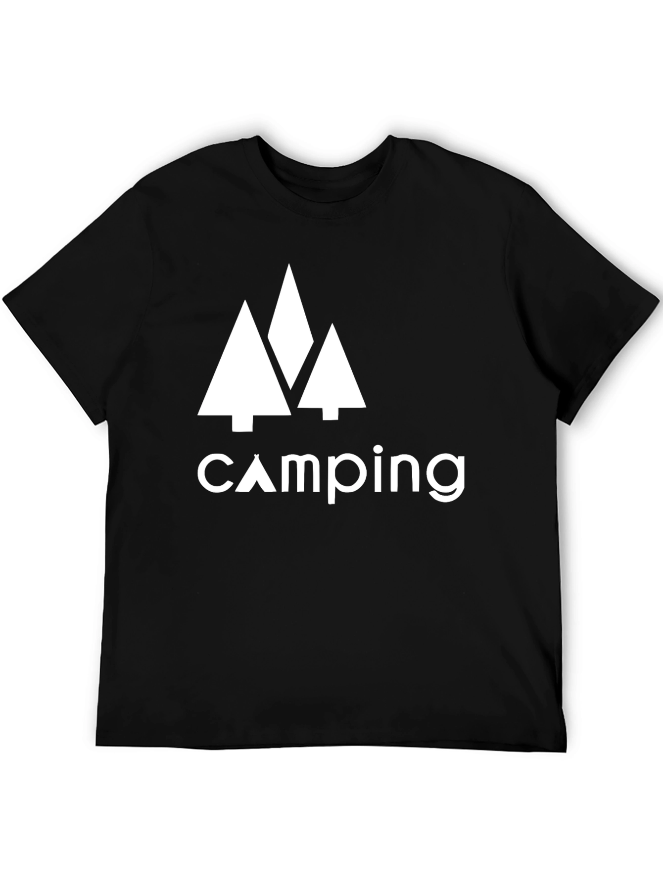 Black Camping Trees Graphic Tee - Adventure Awaits! view 5
