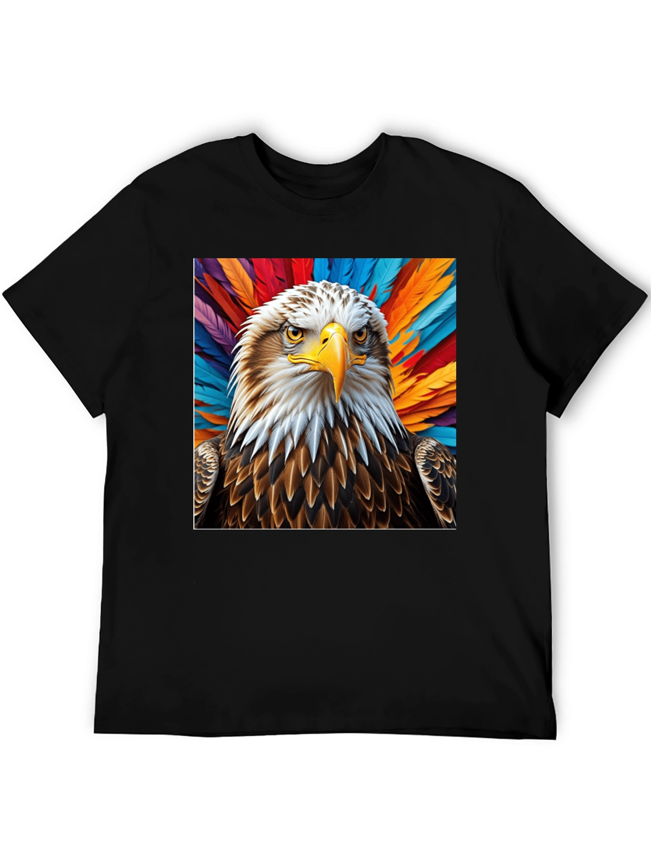 Black Eagle Graphic Tee - Bold Feathered Design view 5
