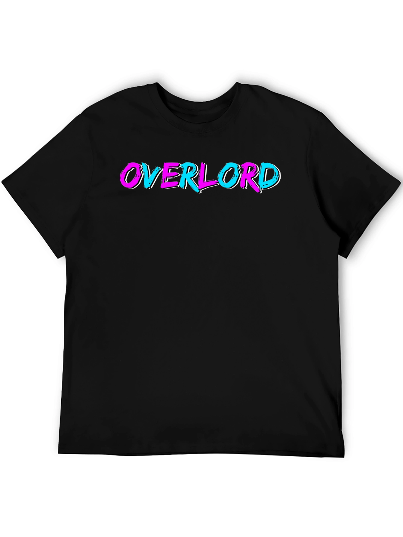 Black Overlord Graphic Tee - Black Cotton T-Shirt view 5