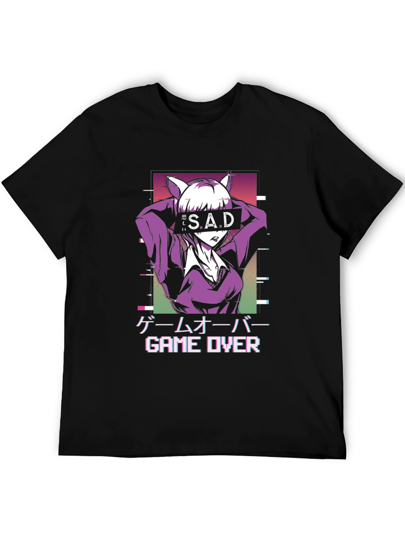 Anime Game Over Graphic Tee - 5