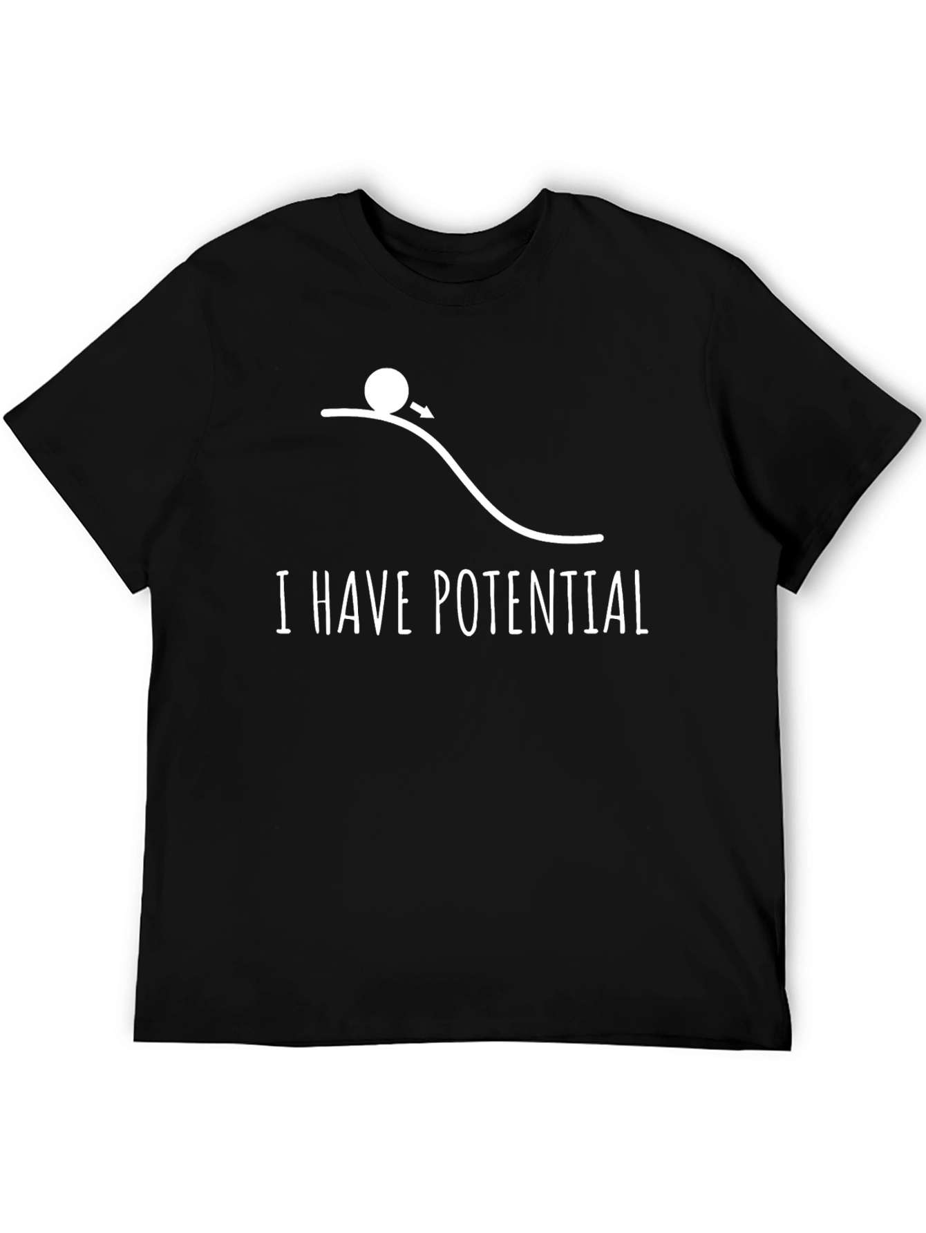 Black I Have Potential Graphic Tee - Black view 5