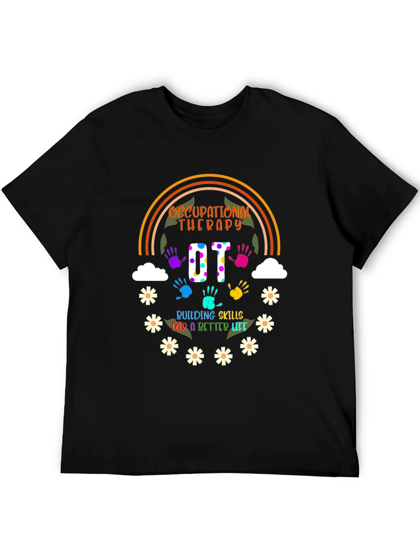 Black Occupational Therapy T-Shirt view 5