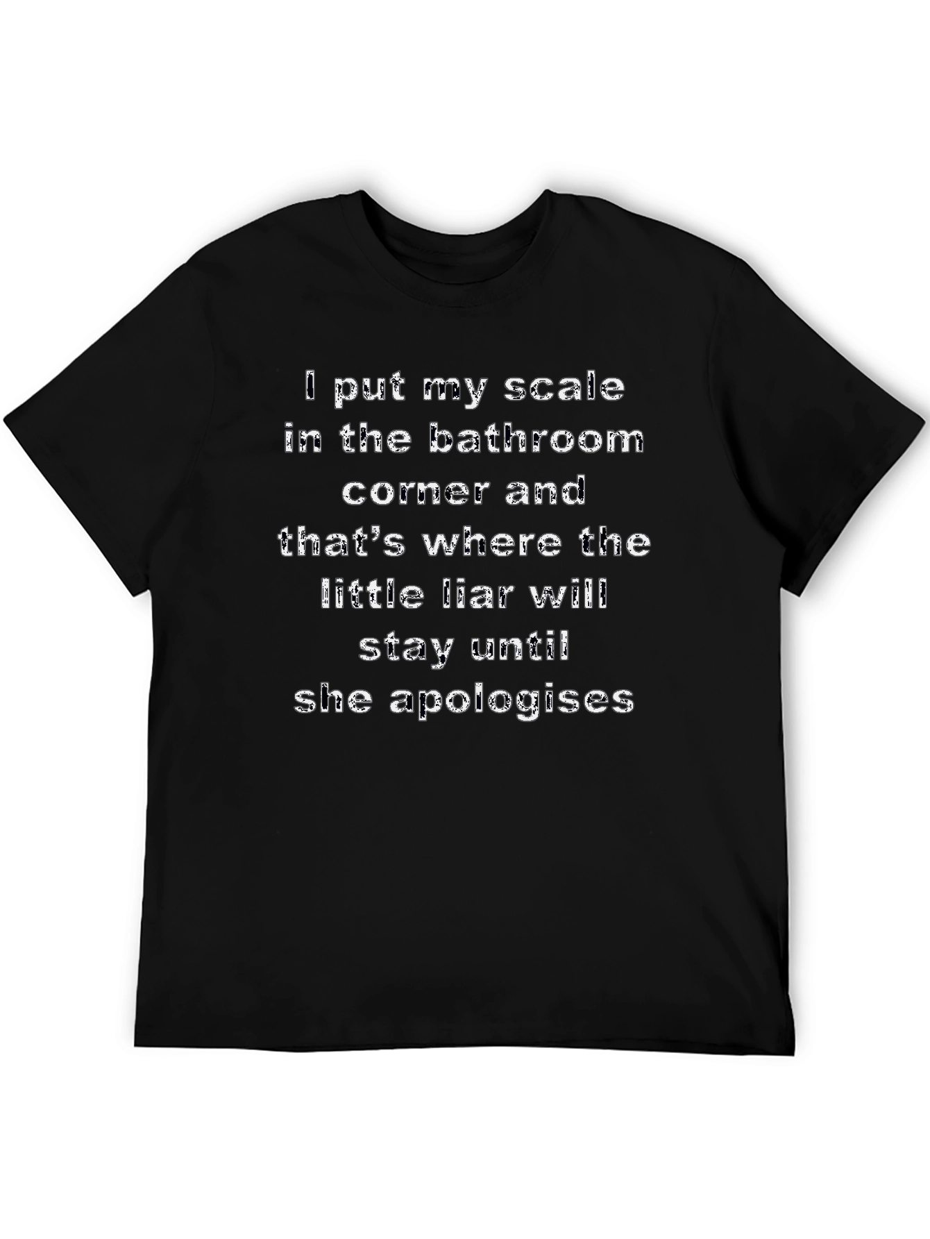 Black Funny Scale Humor Graphic T-Shirt view 5
