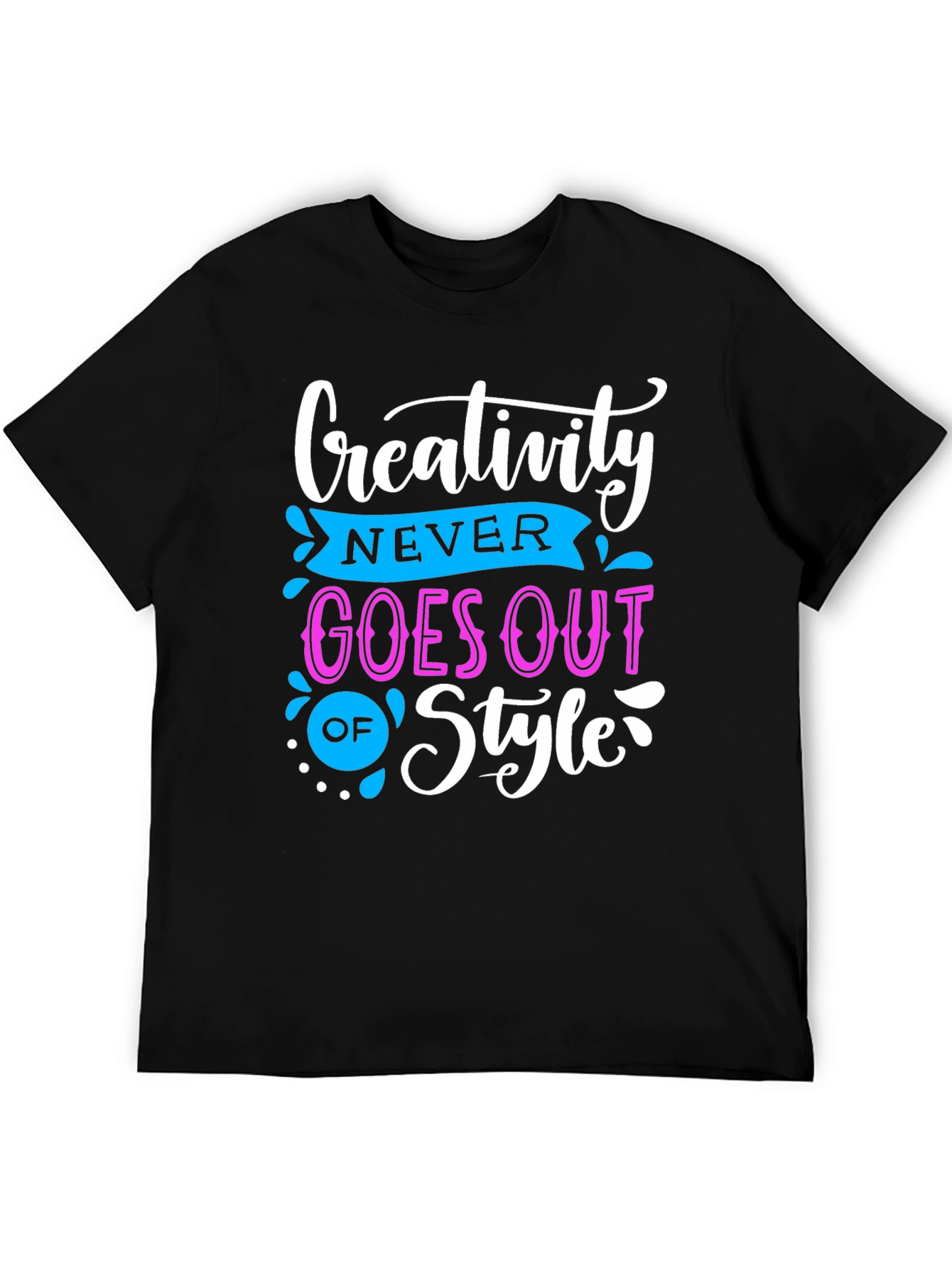 Black Creative Style T-Shirt: Never Goes Out of Fashion view 5