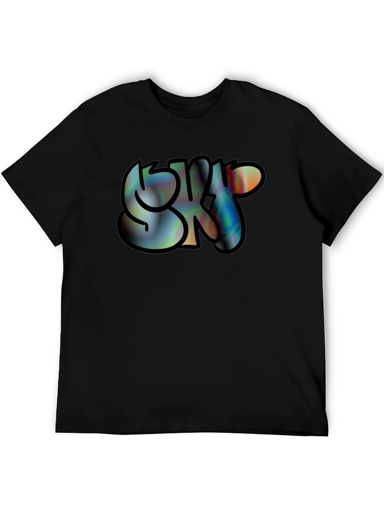 Black SK8 Graphic Print Black Tee - Casual Cool view 5
