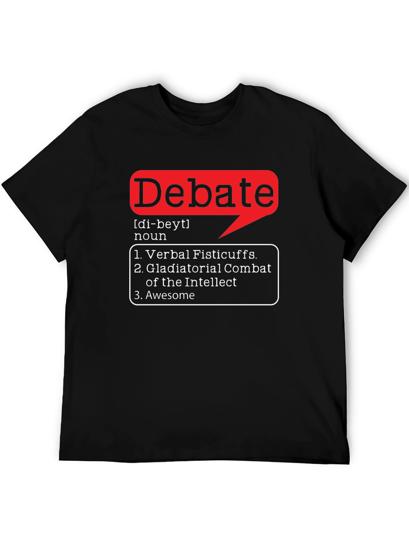 Black Debate Definition Black T-Shirt view 5
