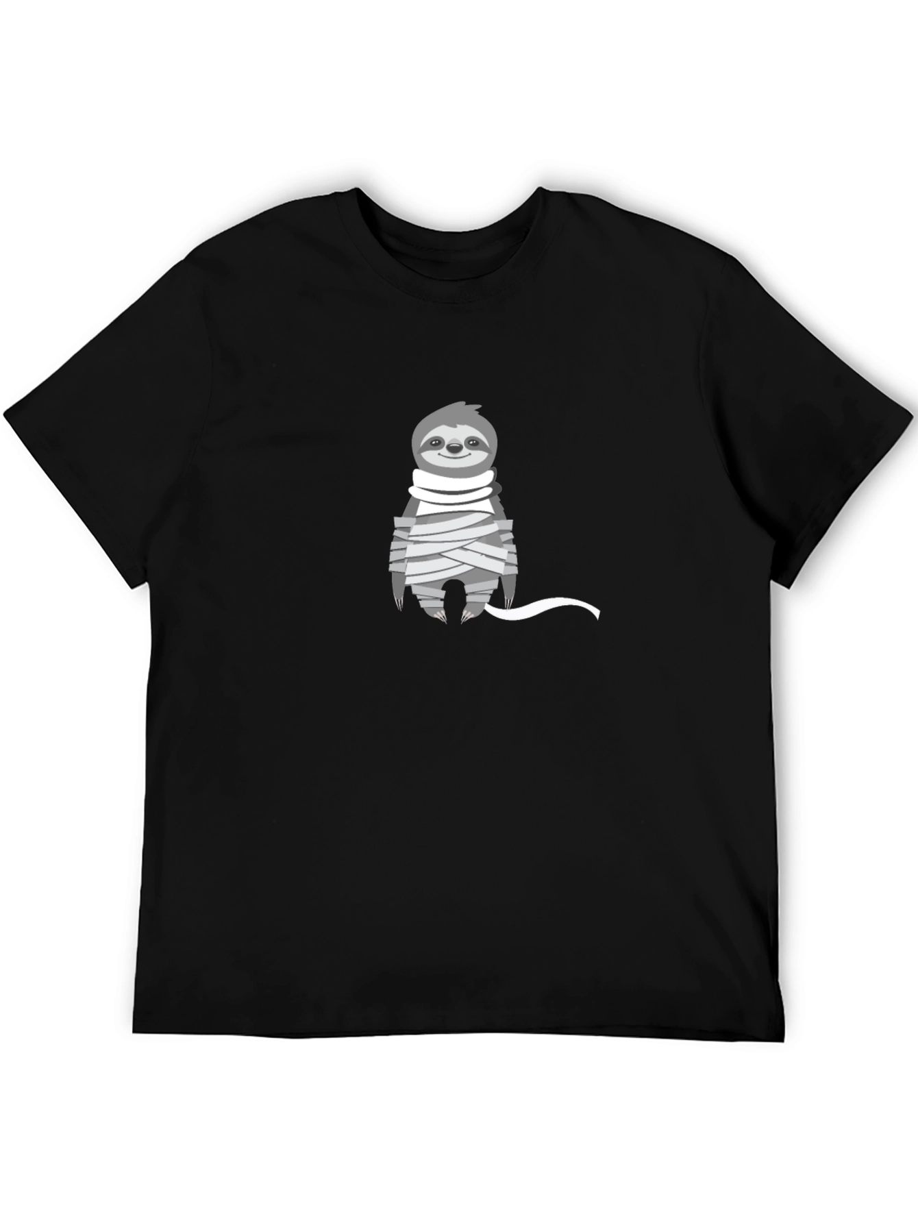 Black Sloth Mummy Graphic Tee - Halloween T-Shirt view 5