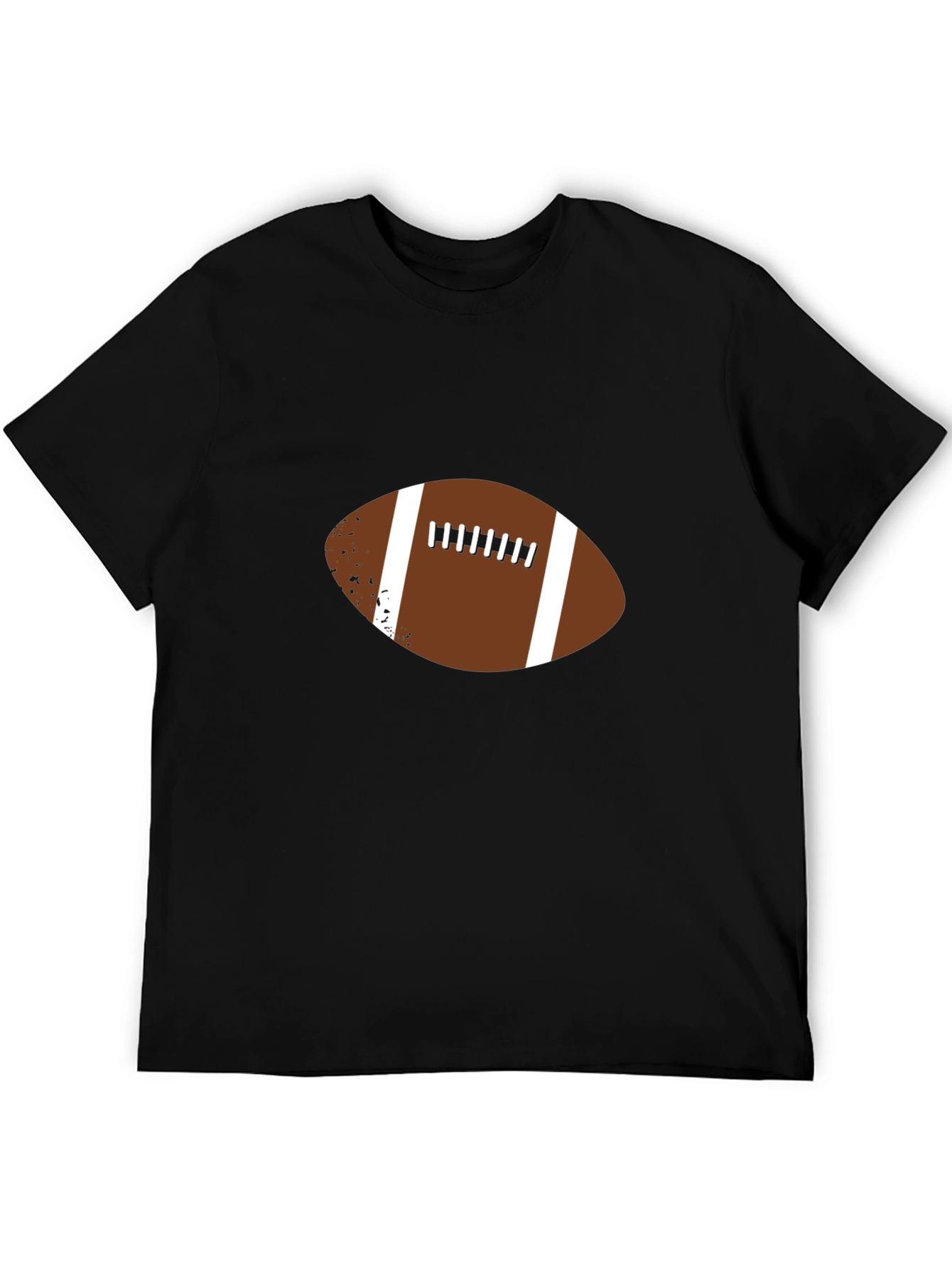 Black Football Graphic Tee - Classic Sports Style view 5