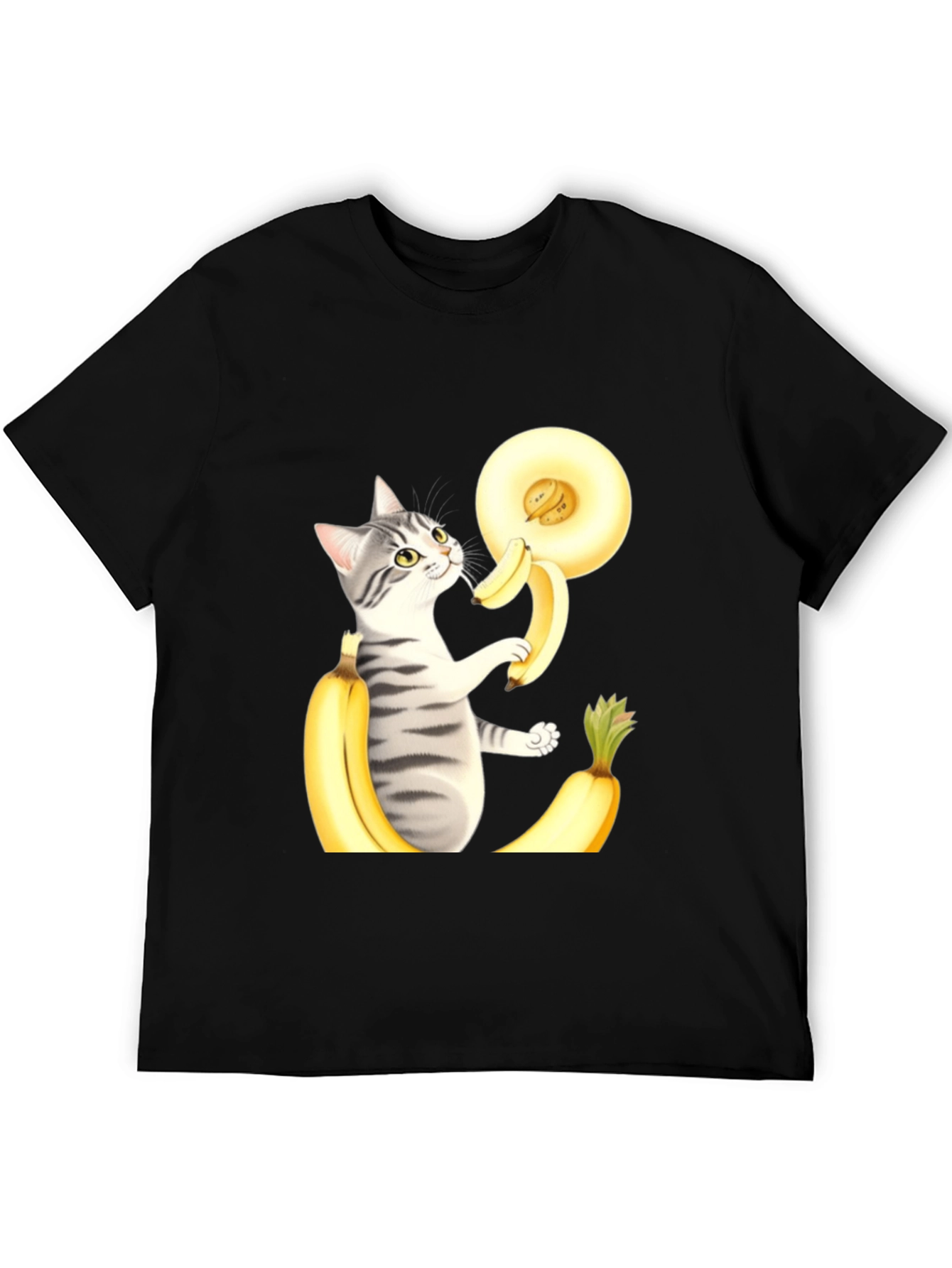 Black Cat Banana T-Shirt view 5