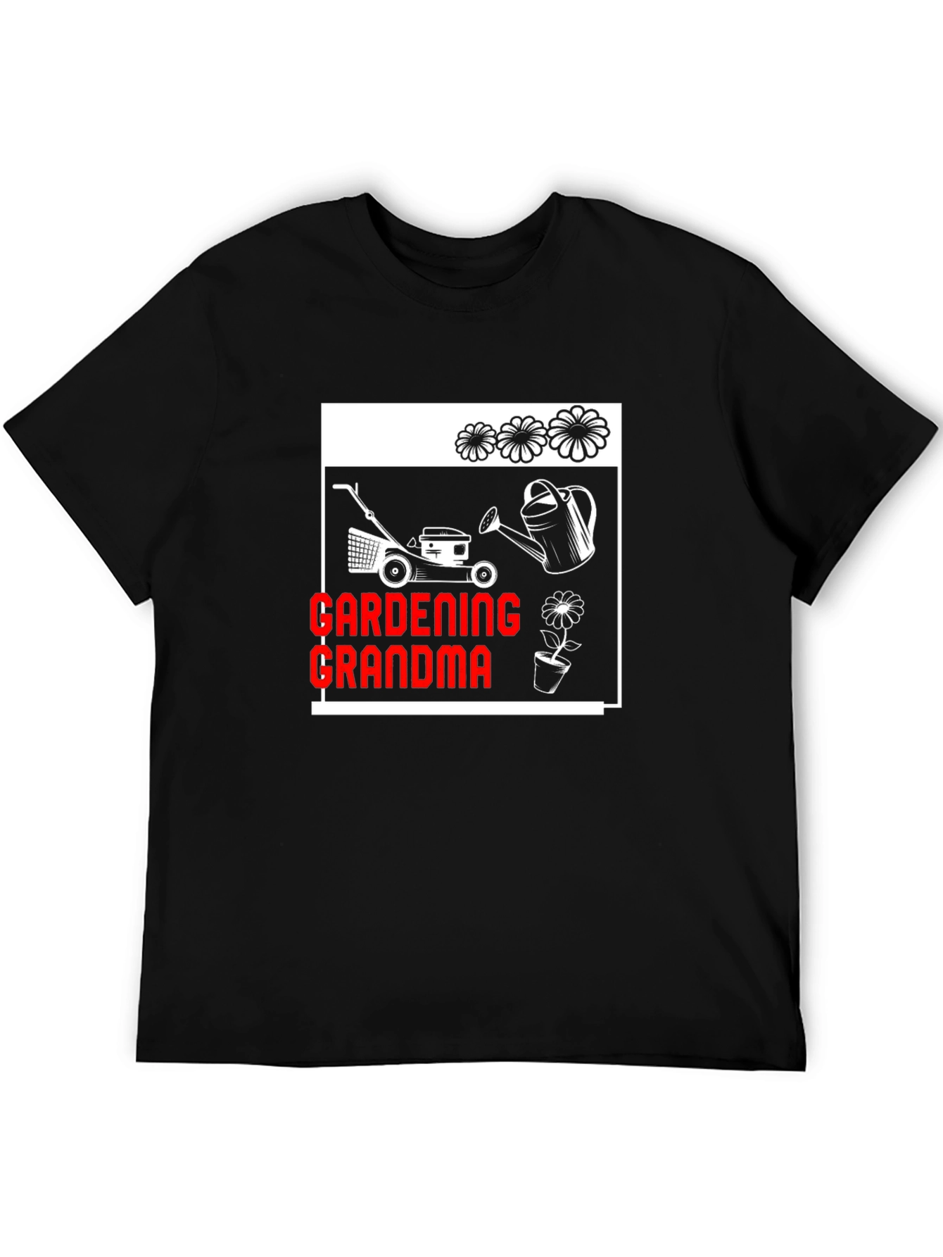 Black Gardening Grandma T-Shirt - Gardener Gift view 5