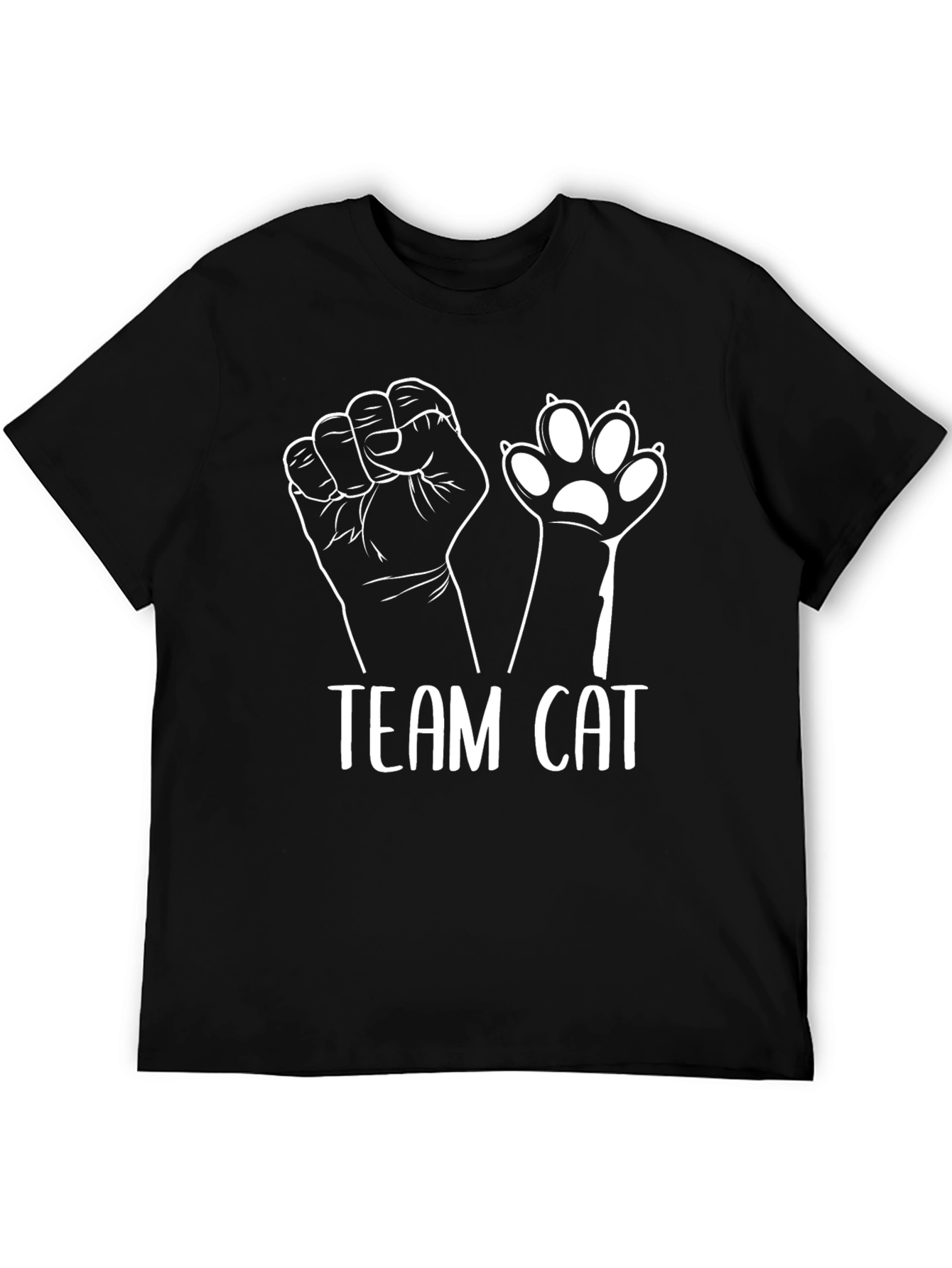 Black Team Cat T-Shirt - Feline Fan Apparel view 5