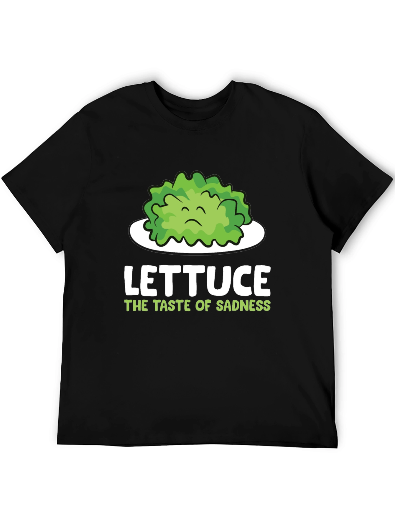 Black Lettuce Taste of Sadness T-Shirt - Funny Vegan Tee view 5