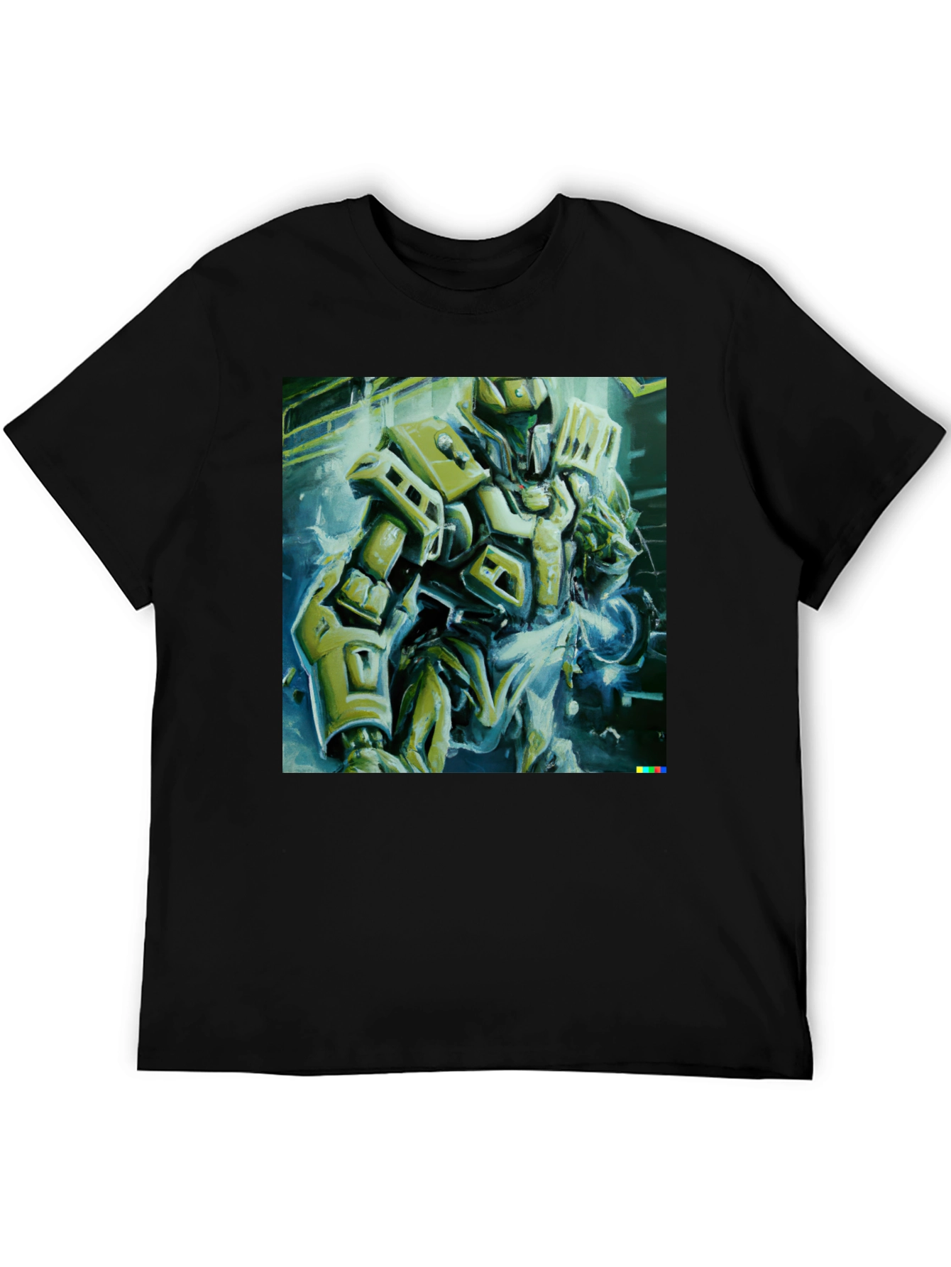 Black Sci-Fi Robot Graphic T-Shirt - Modern Streetwear Tee view 5