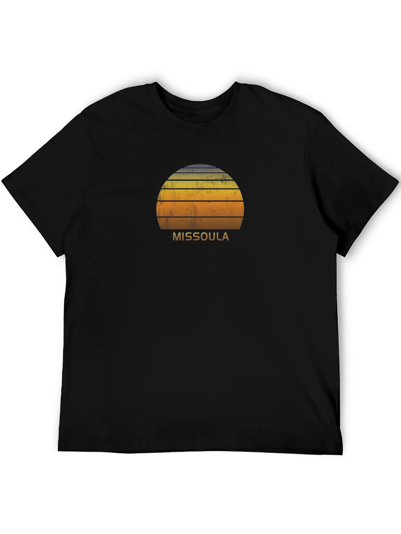 Black Missoula Retro Sunset T-Shirt view 5