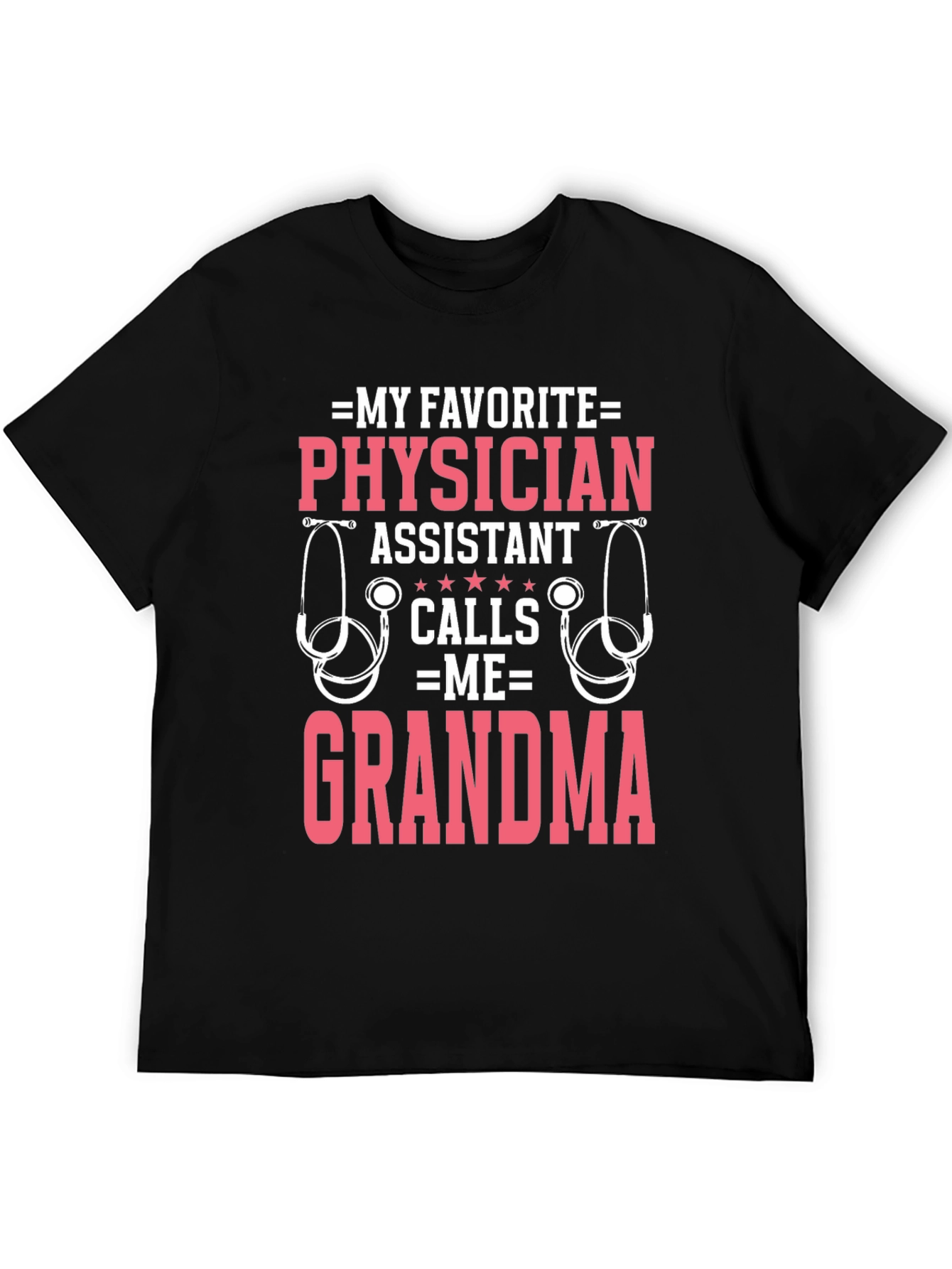 Black Physician Assistant Grandma T-Shirt view 5