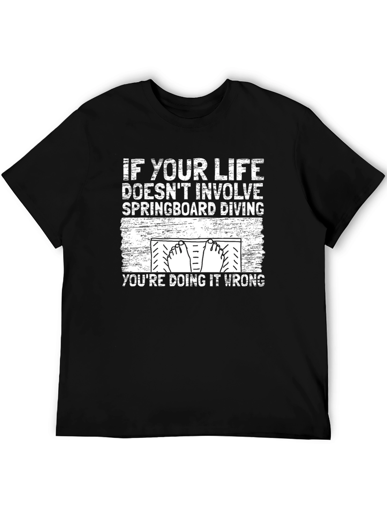 Black Springboard Diving T-Shirt - Funny Diver Gift view 5