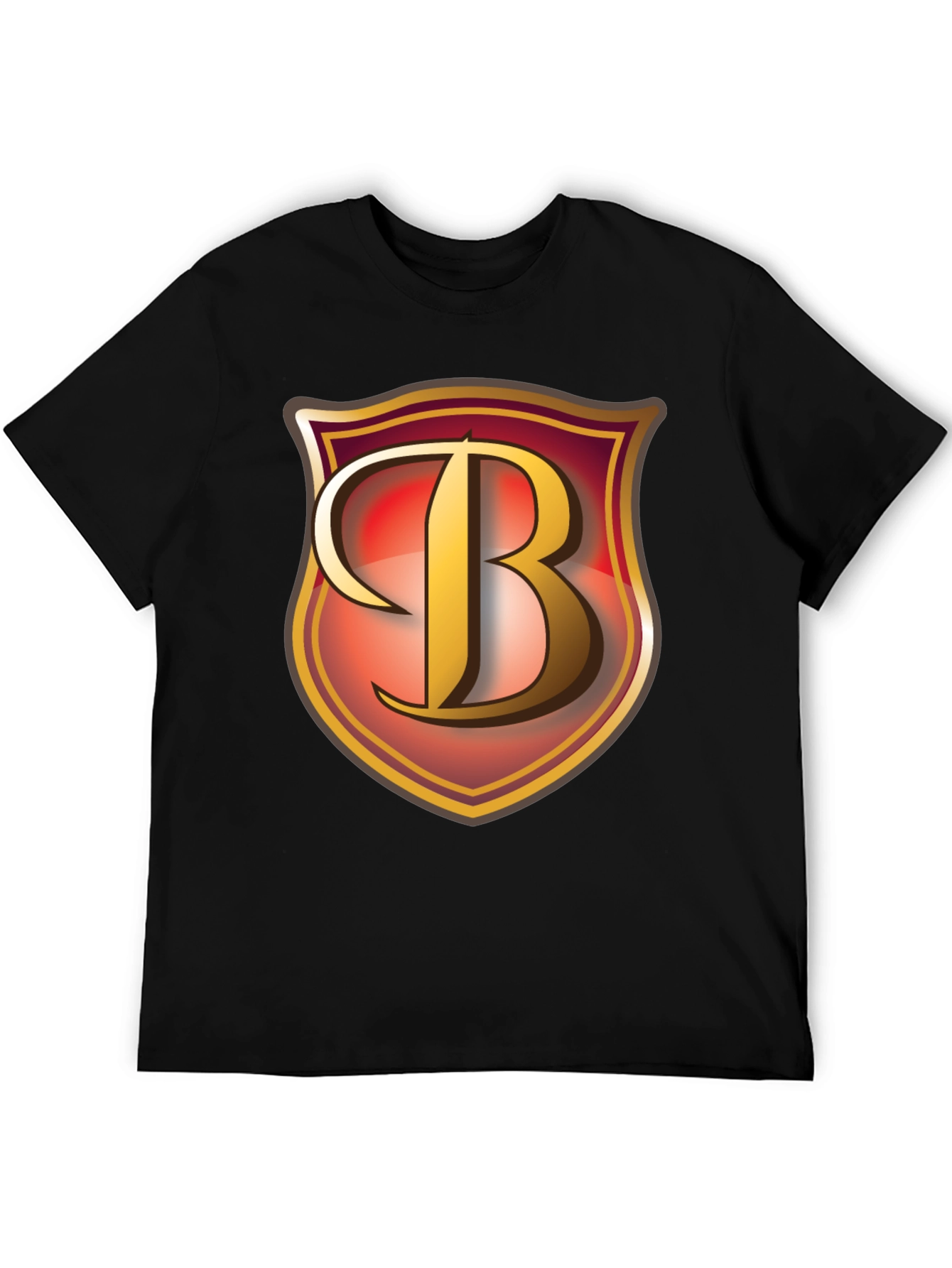Black Letter B Shield Graphic T-Shirt view 5
