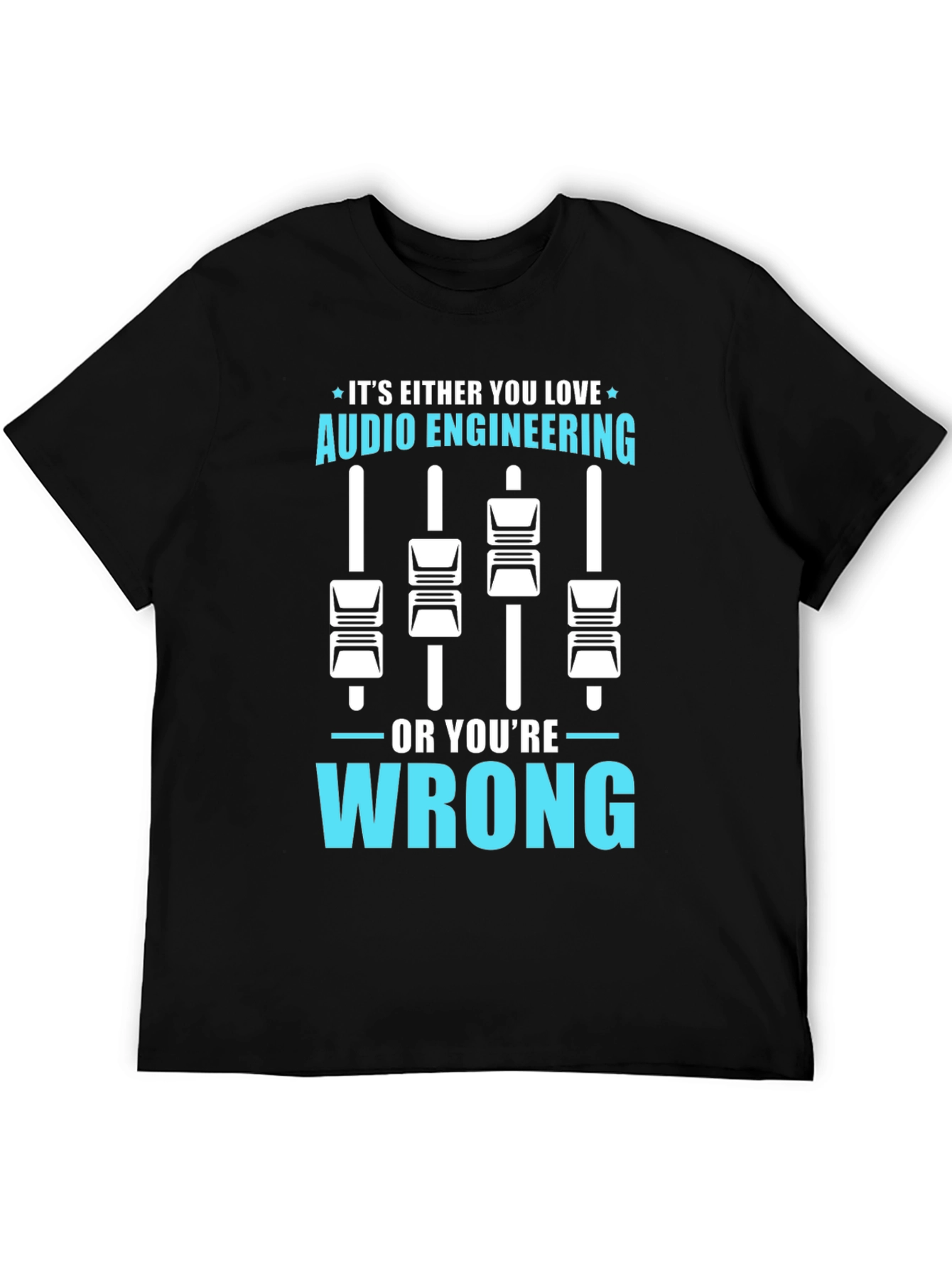 Black Audio Engineering T-Shirt - Funny Music Producer Gift view 5