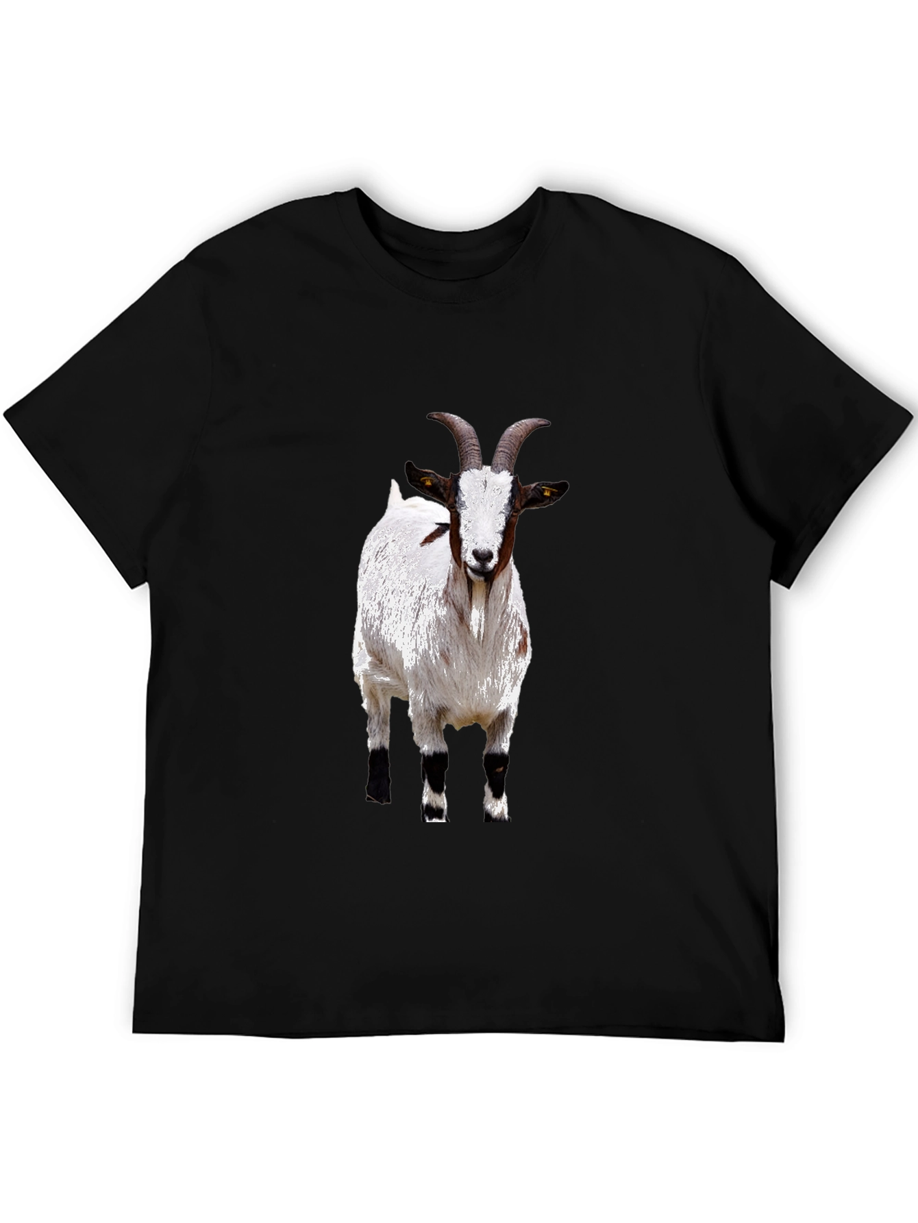 Black Goat Graphic Tee - Black Cotton T-Shirt view 5